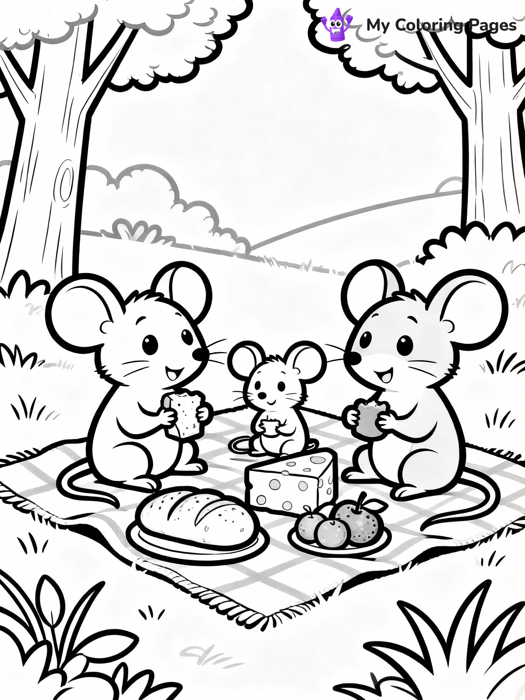 Mouse Coloring Pages - 12