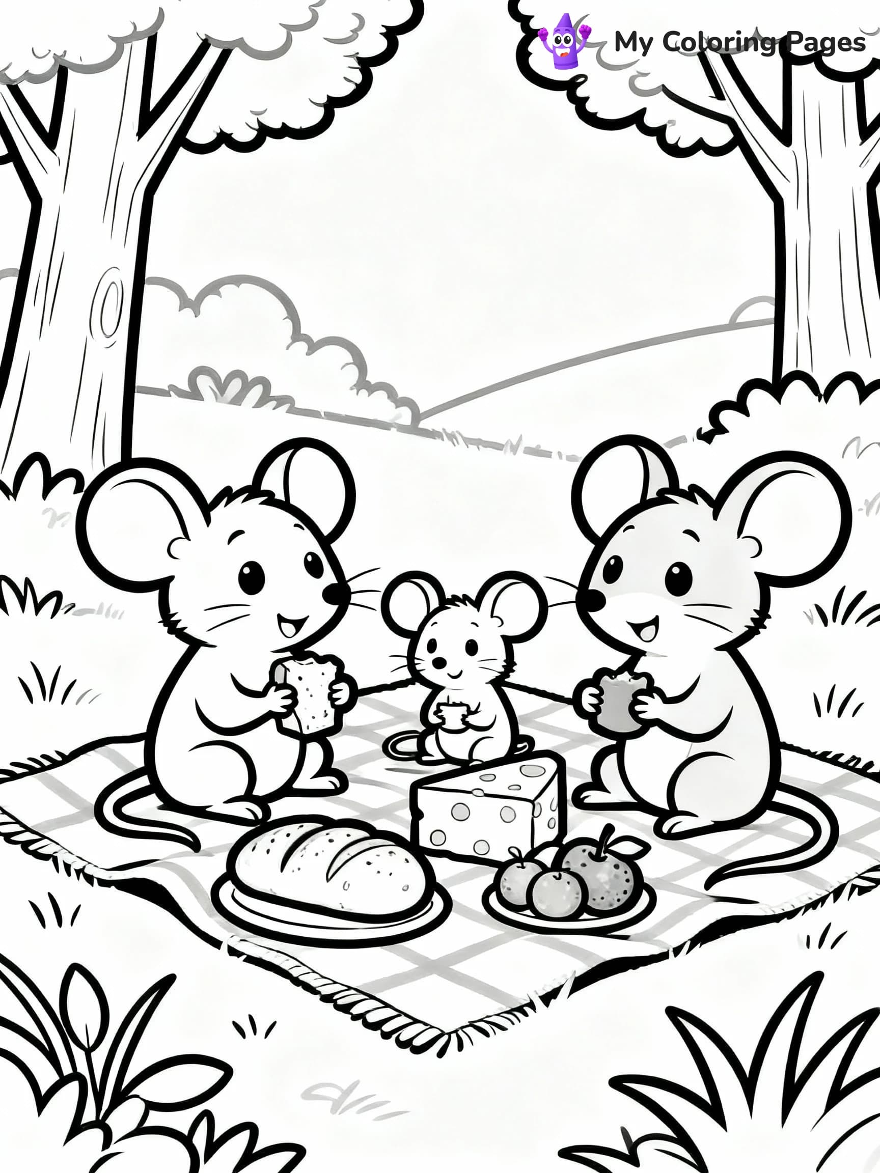 Mouse Coloring Pages - 12