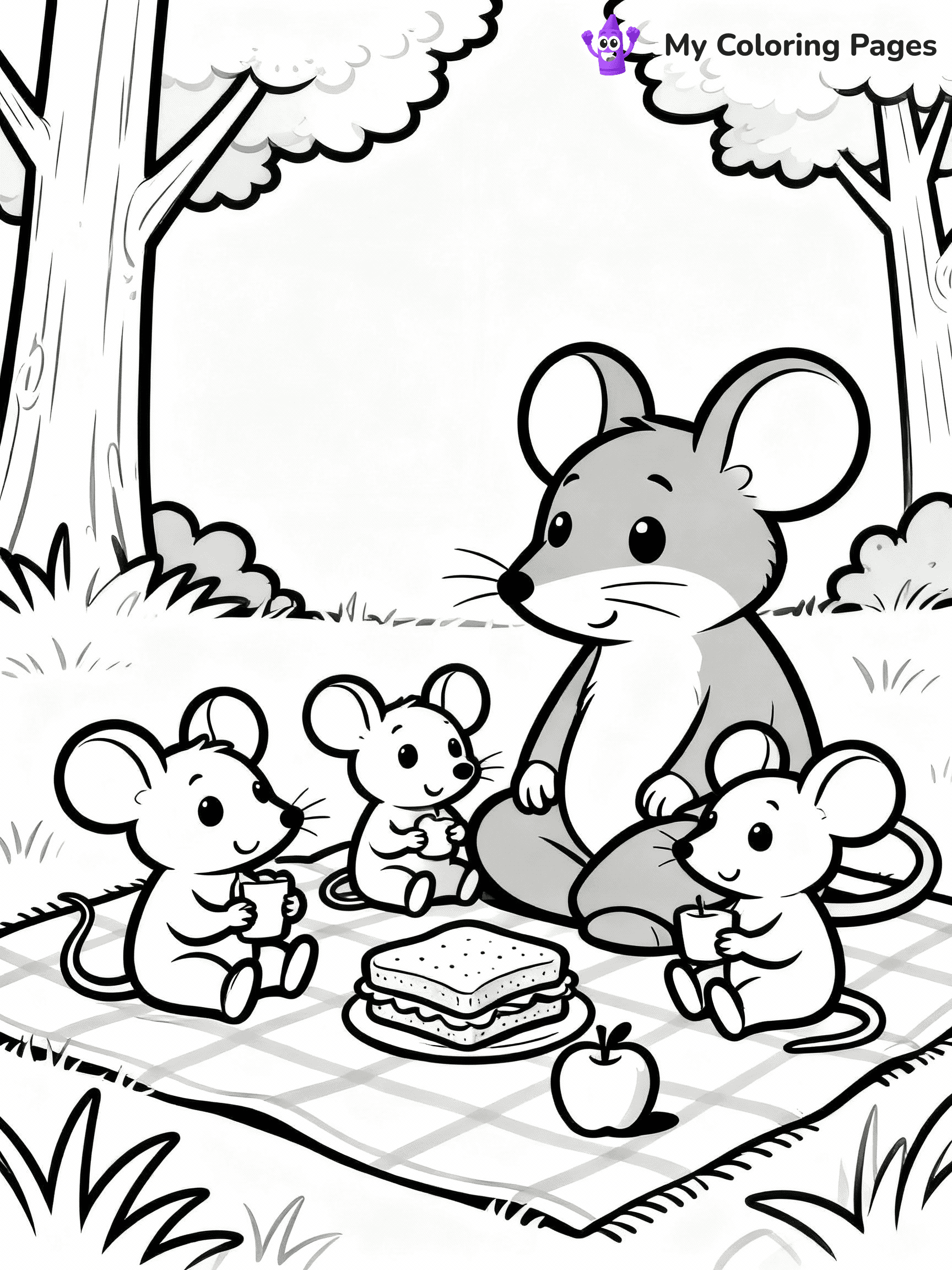 Mouse Coloring Pages - 11
