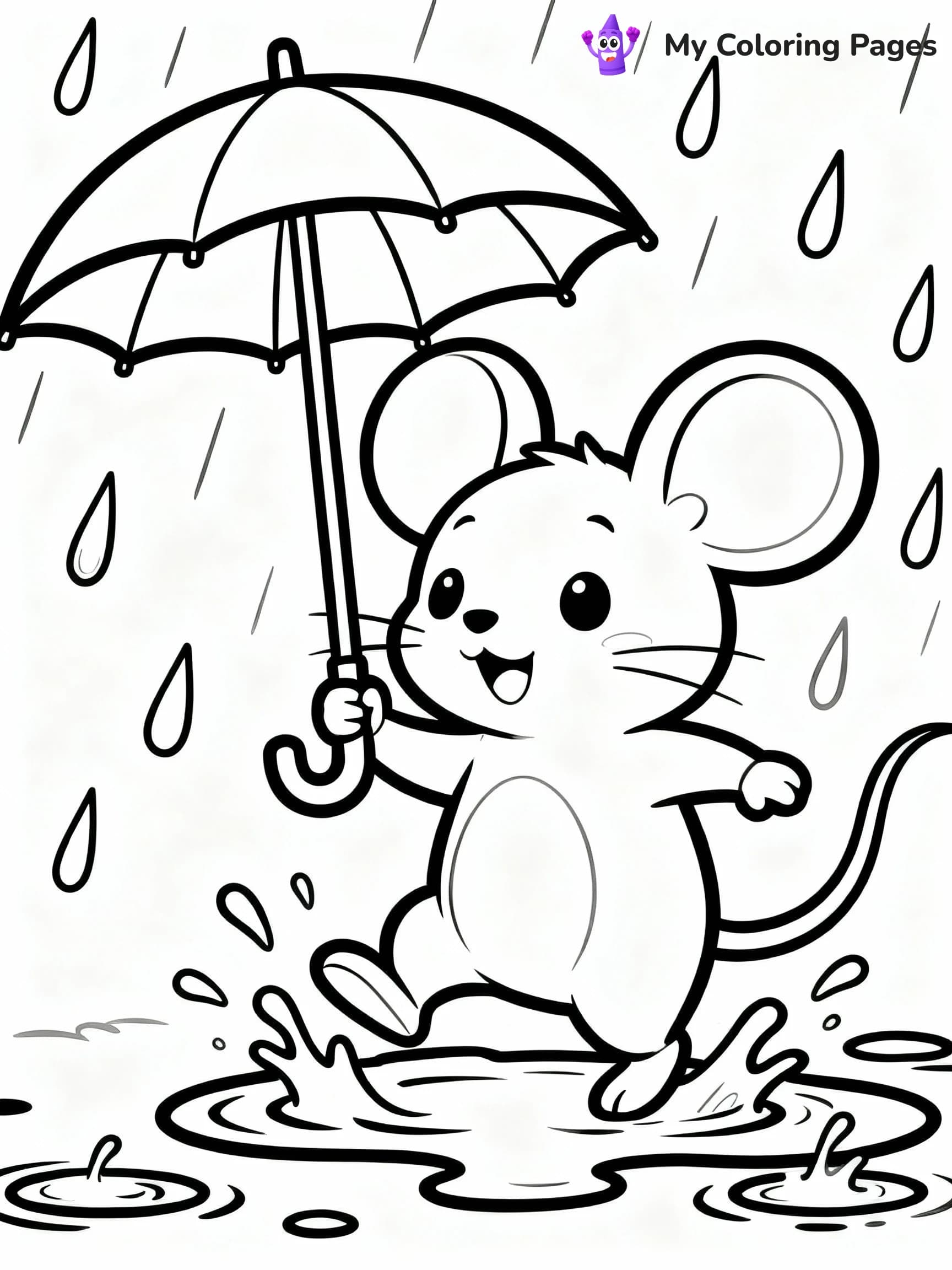 Mouse Coloring Pages - 1