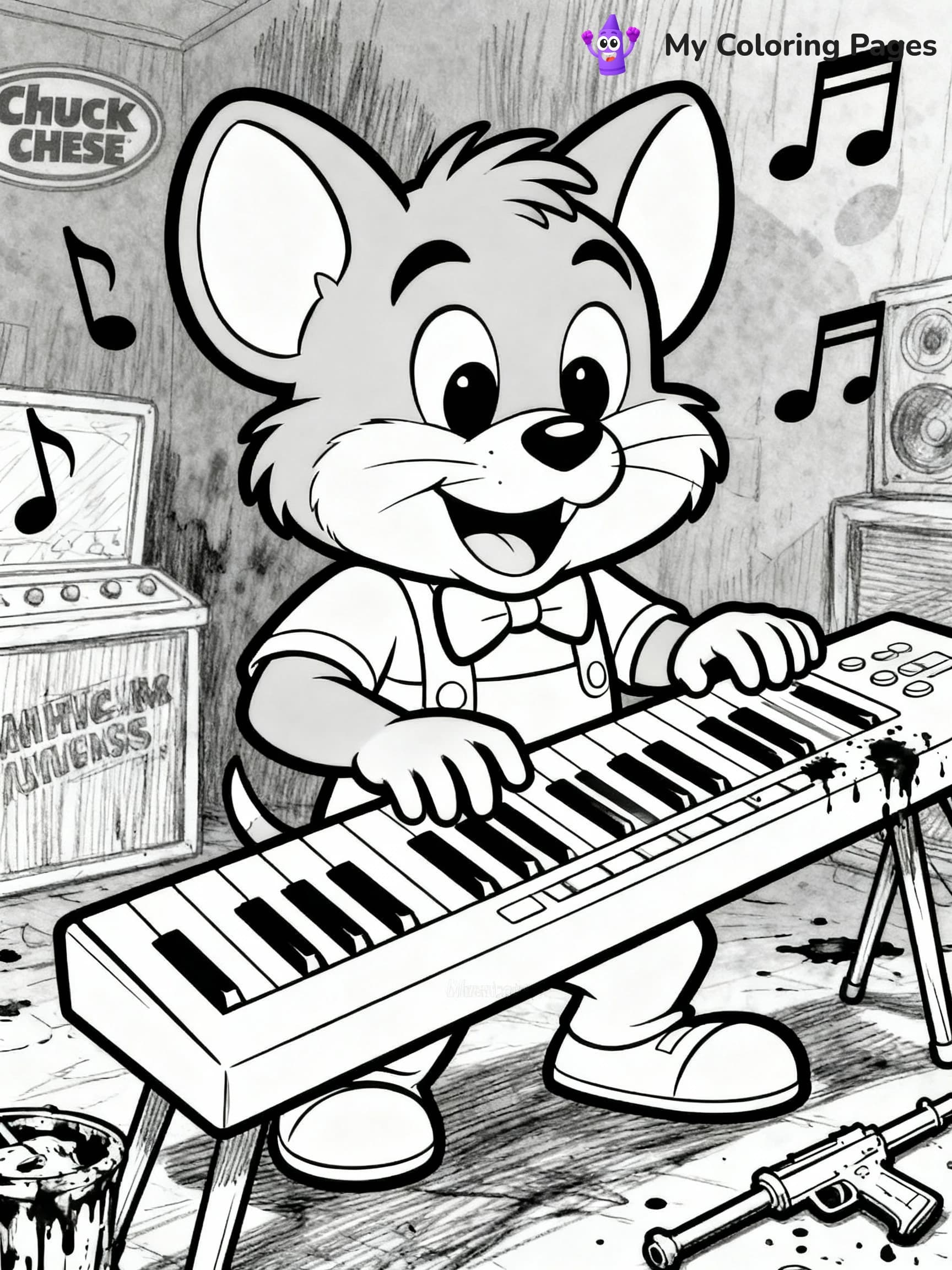 Chuck E Cheese Coloring Pages - 7