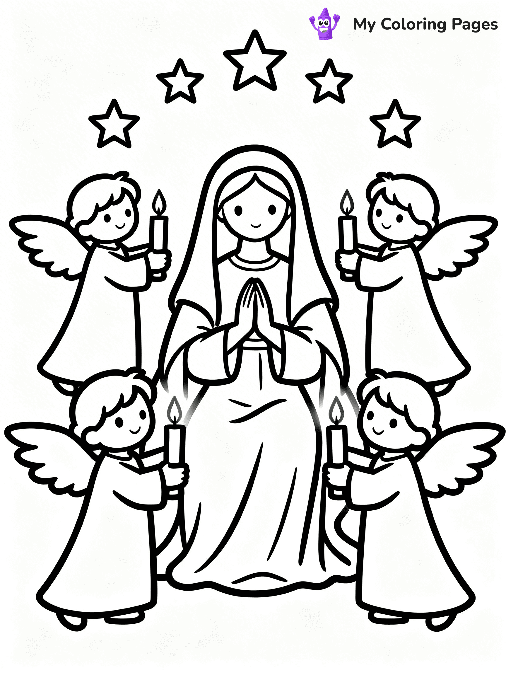 Mary And Jesus Coloring Pages - 85