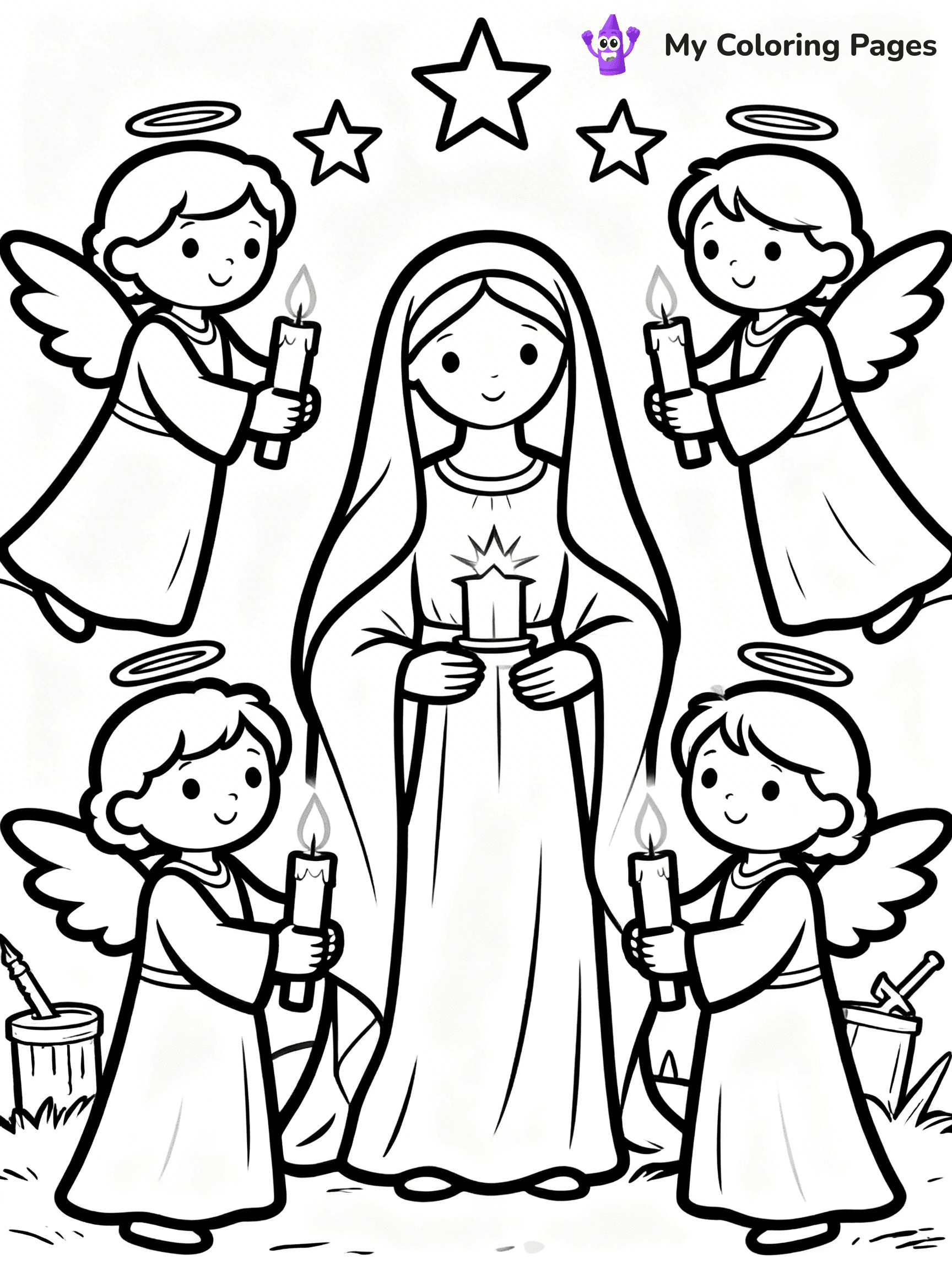 Mary And Jesus Coloring Pages - 84