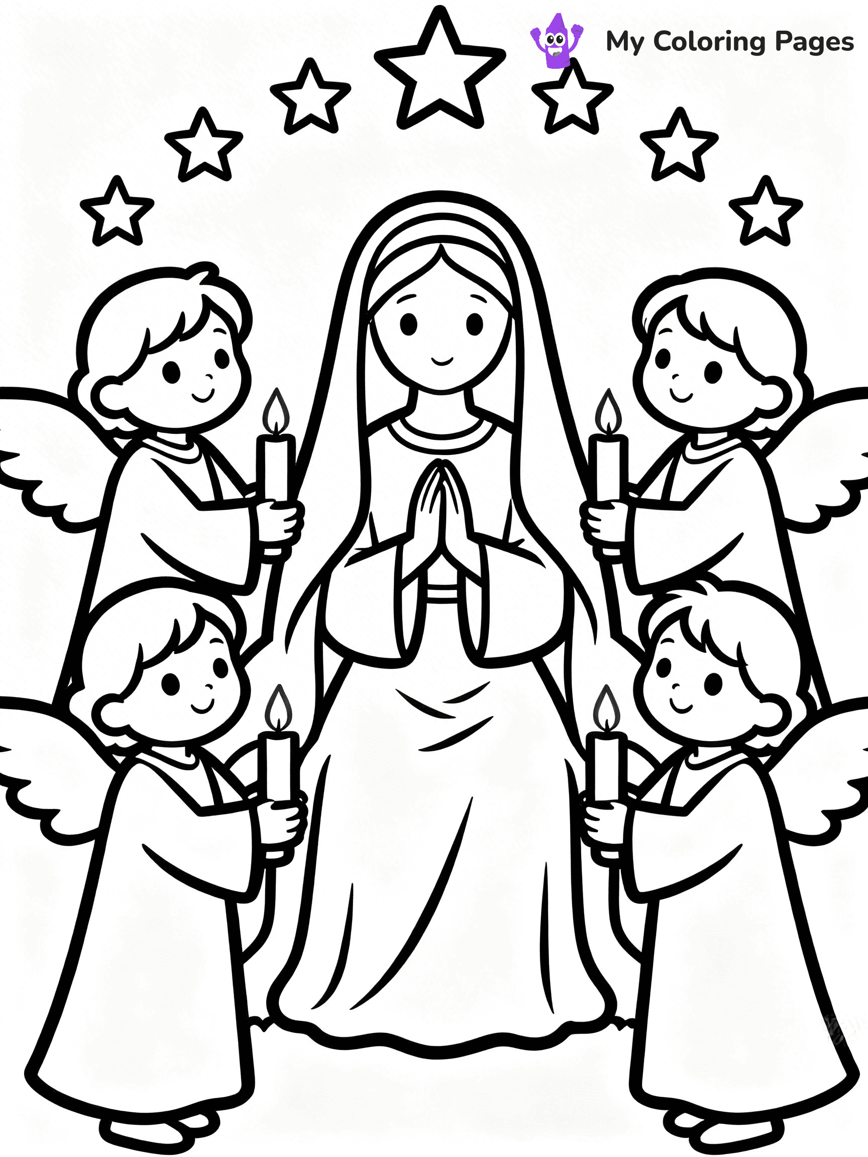 Mary And Jesus Coloring Pages - 80