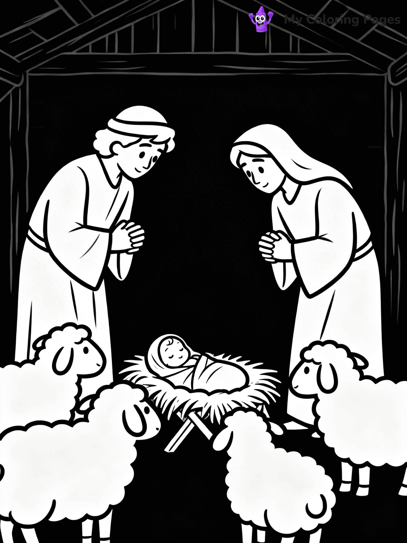 Mary And Jesus Coloring Pages - 68