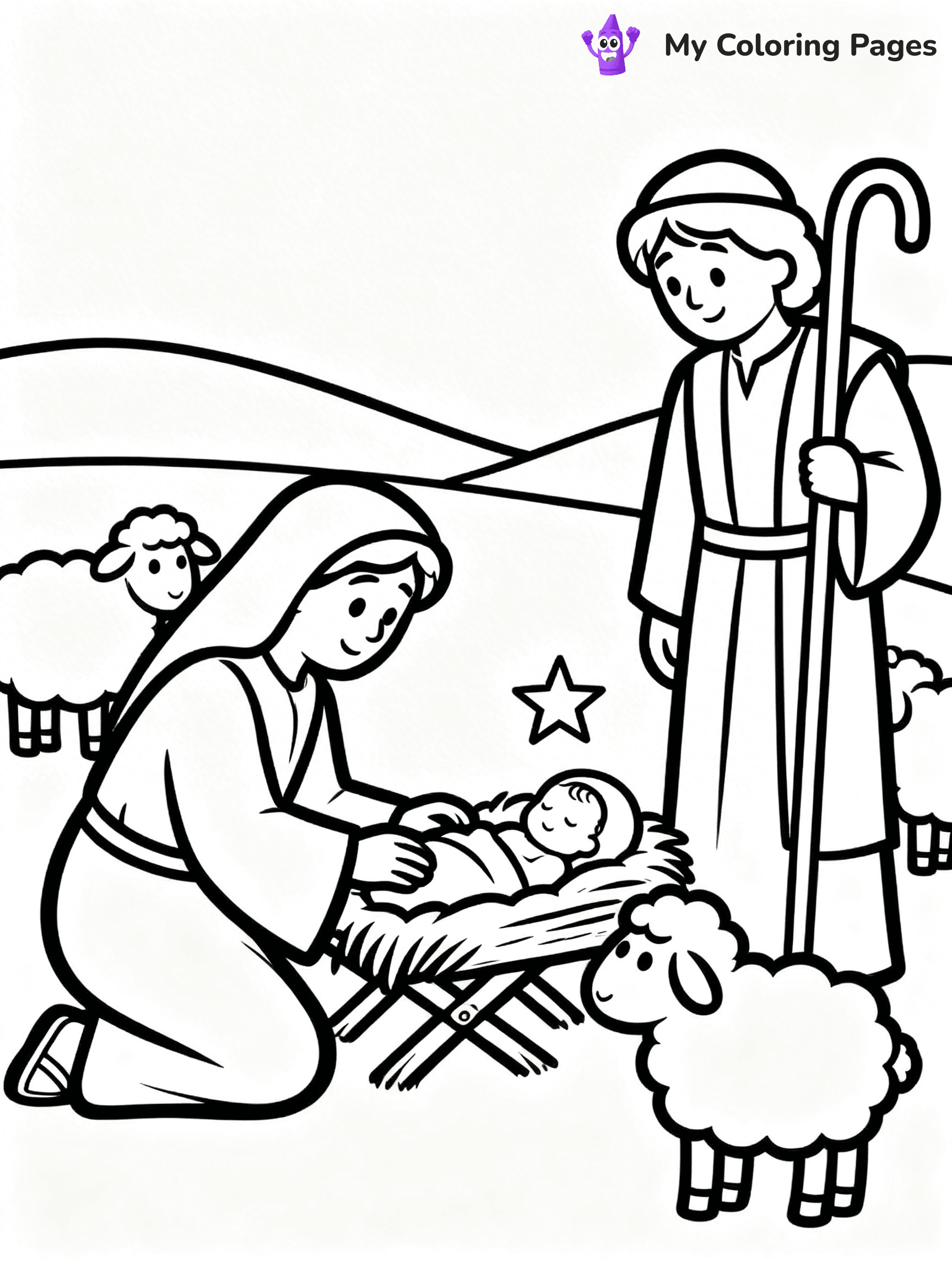 Mary And Jesus Coloring Pages - 65