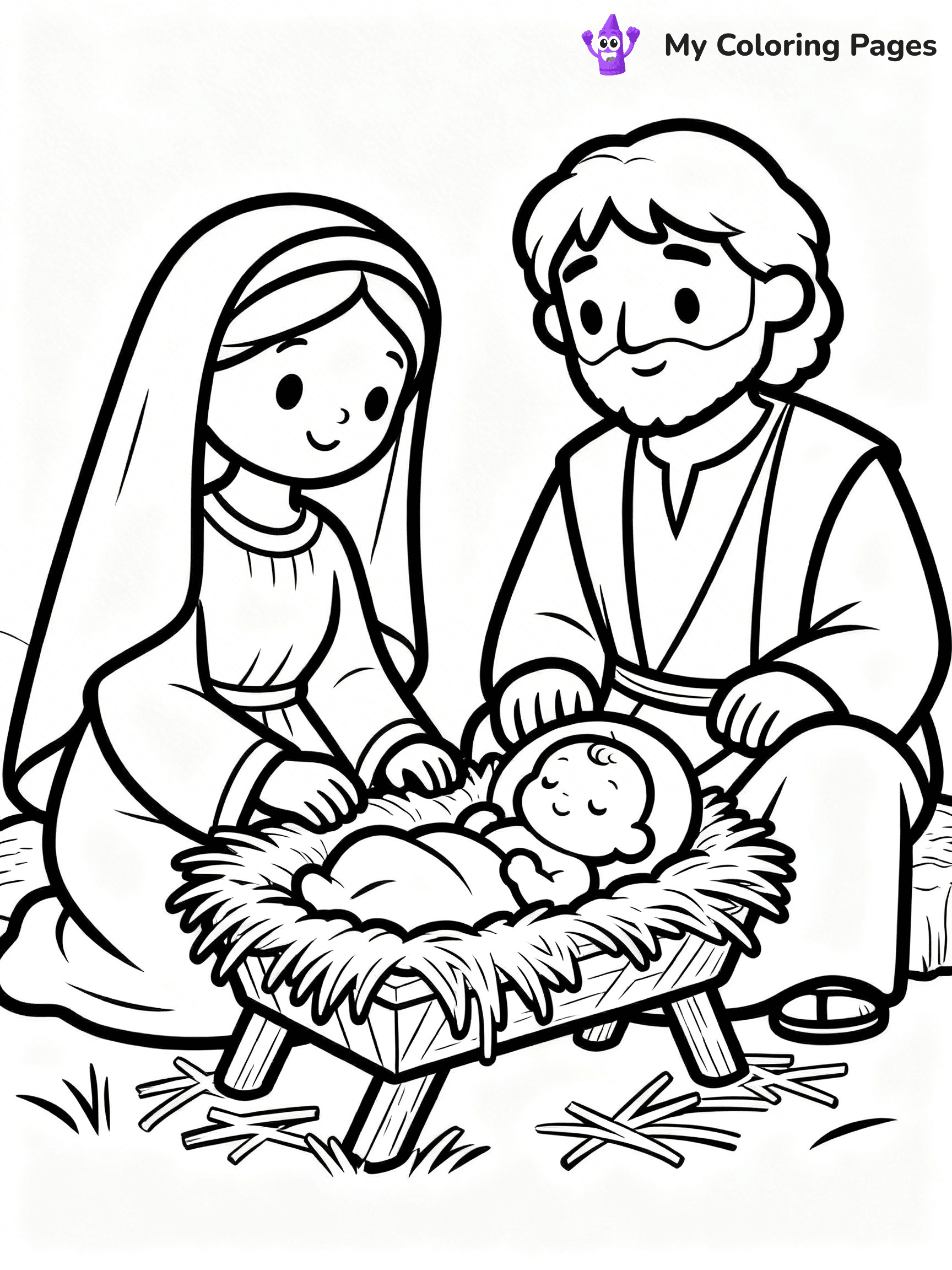 Mary And Jesus Coloring Pages - 62