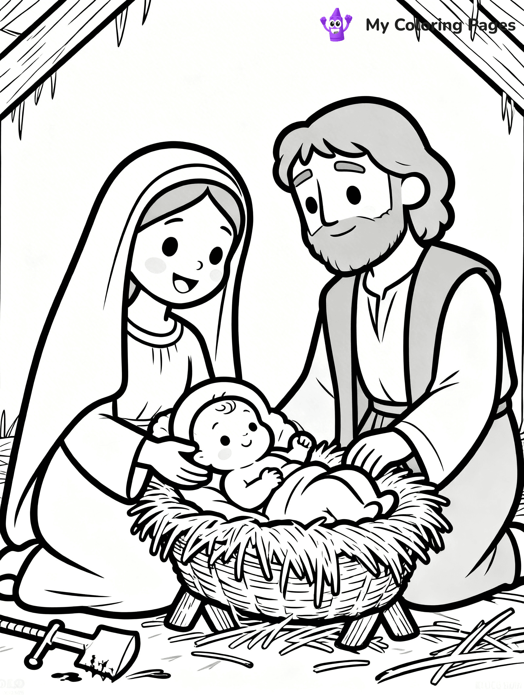 Mary And Jesus Coloring Pages - 59