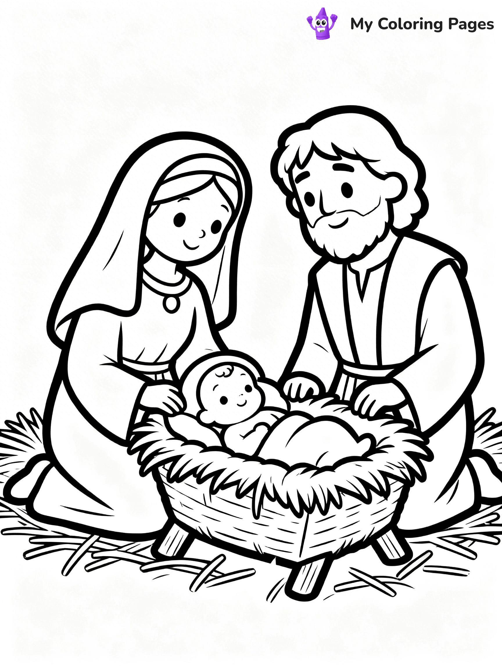 Mary And Jesus Coloring Pages - 57