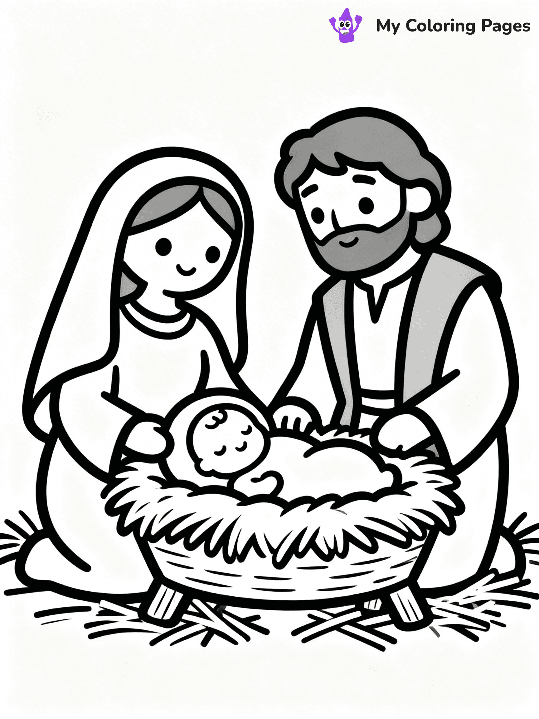 Mary And Jesus Coloring Pages - 56