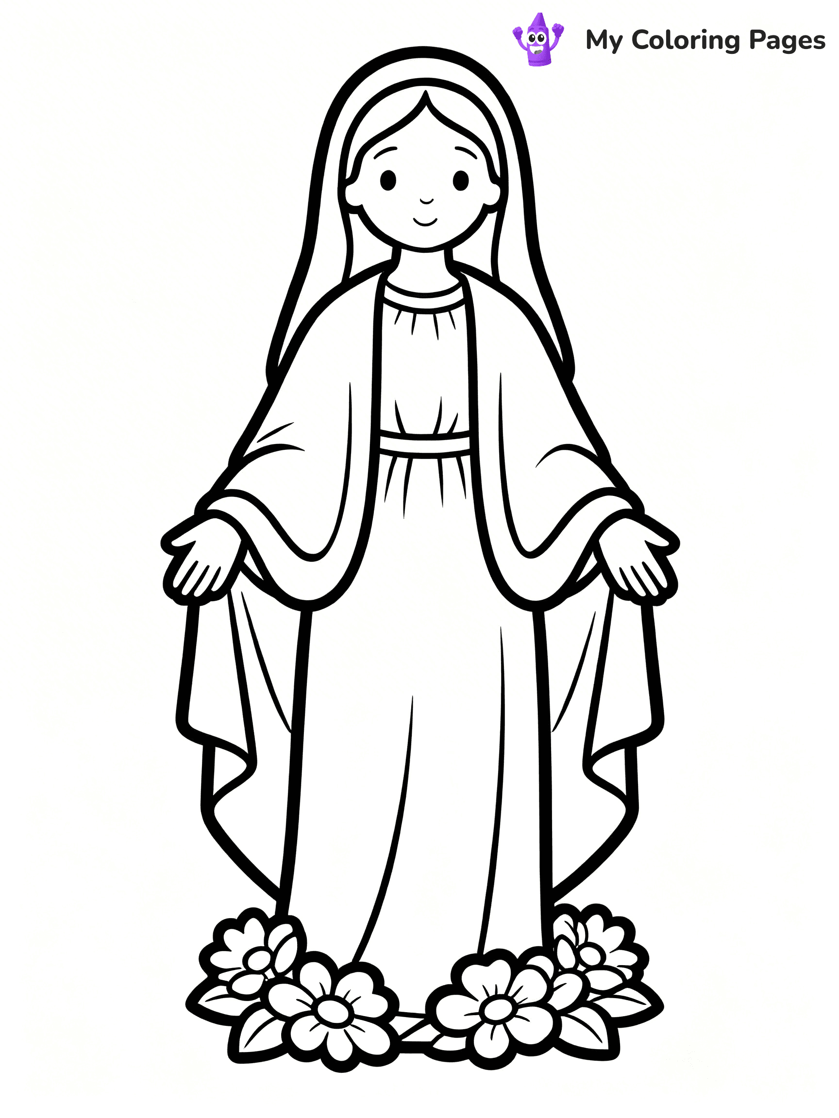 Mary And Jesus Coloring Pages - 54
