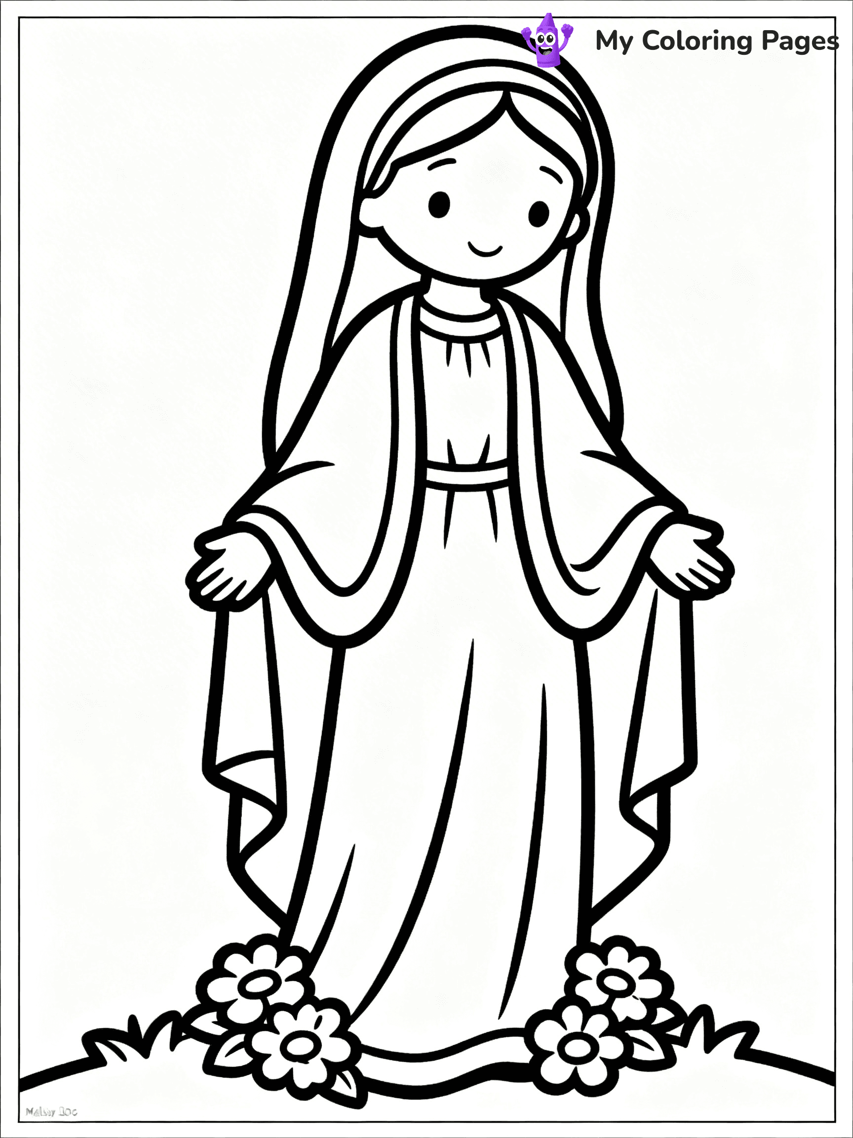 Mary And Jesus Coloring Pages - 52