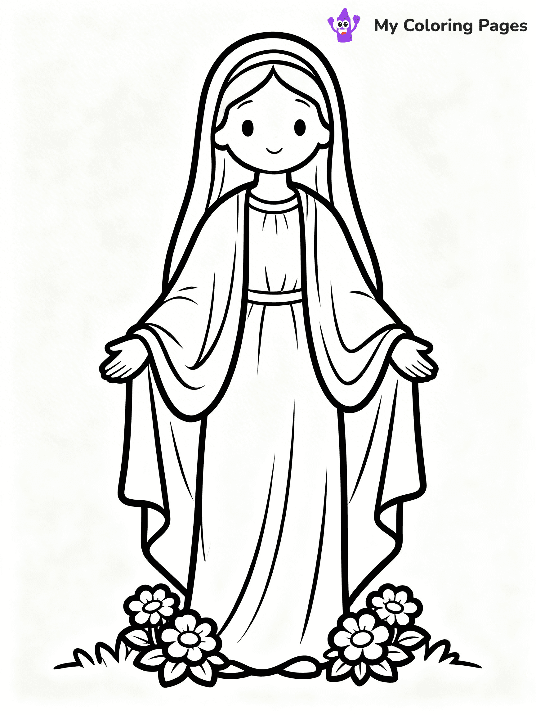 Mary And Jesus Coloring Pages - 50
