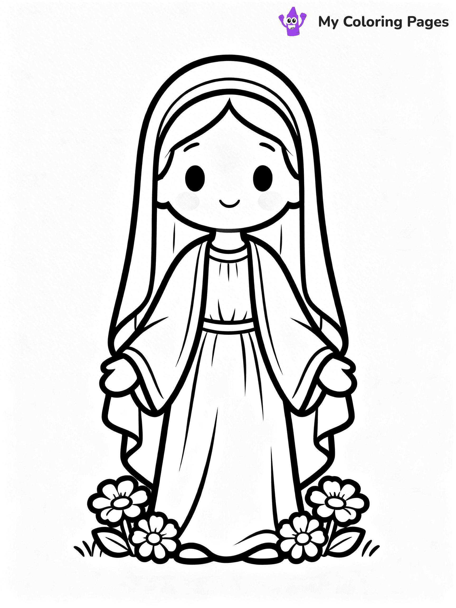 Mary And Jesus Coloring Pages - 49