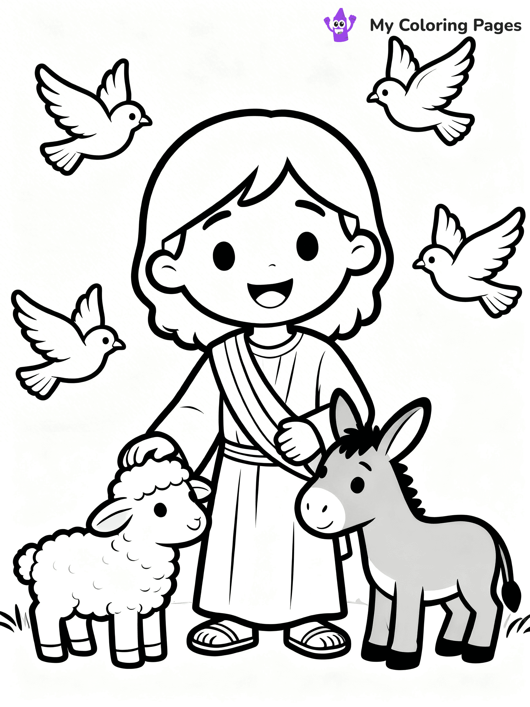 Mary And Jesus Coloring Pages - 48