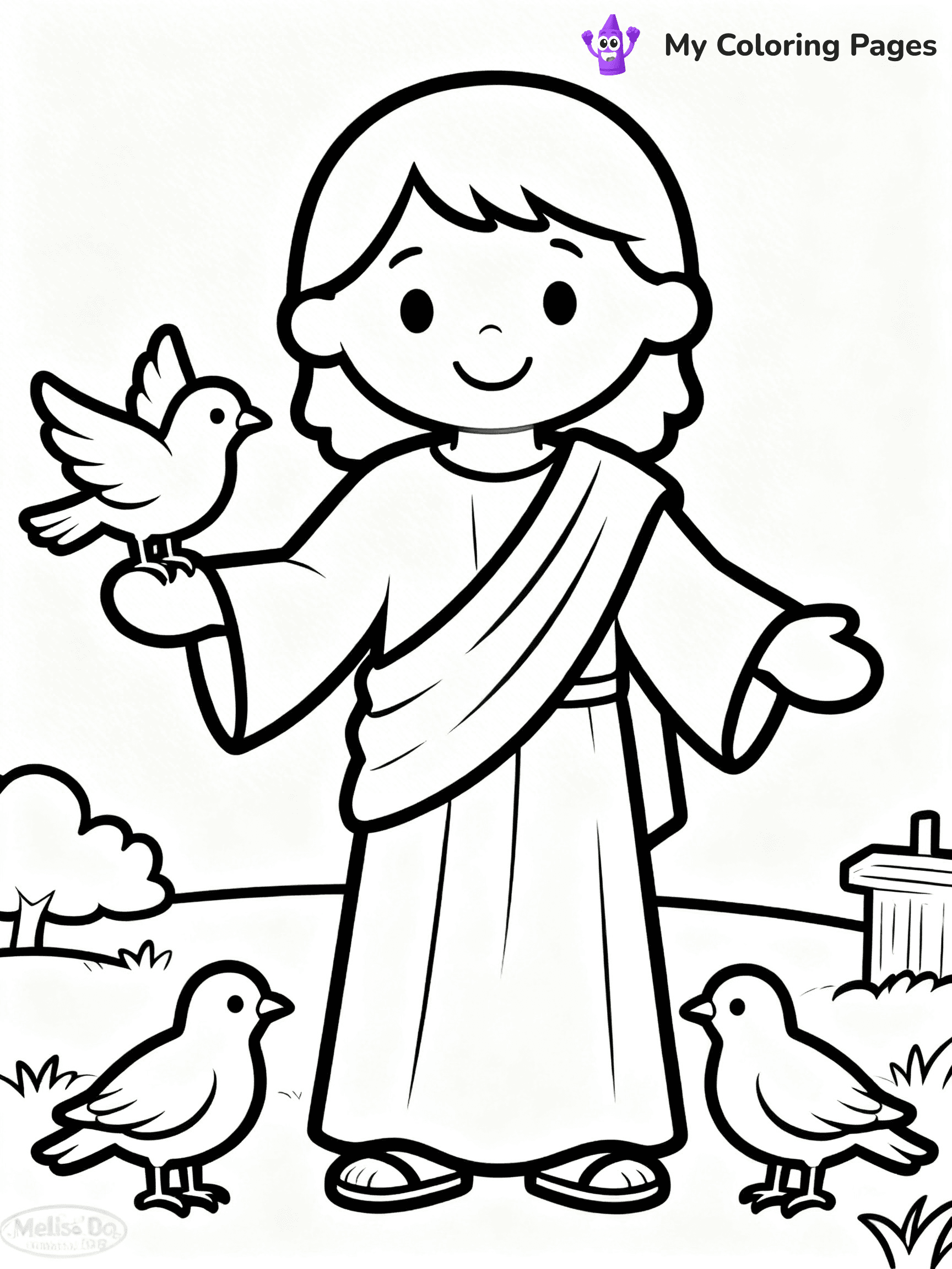 Mary And Jesus Coloring Pages - 47