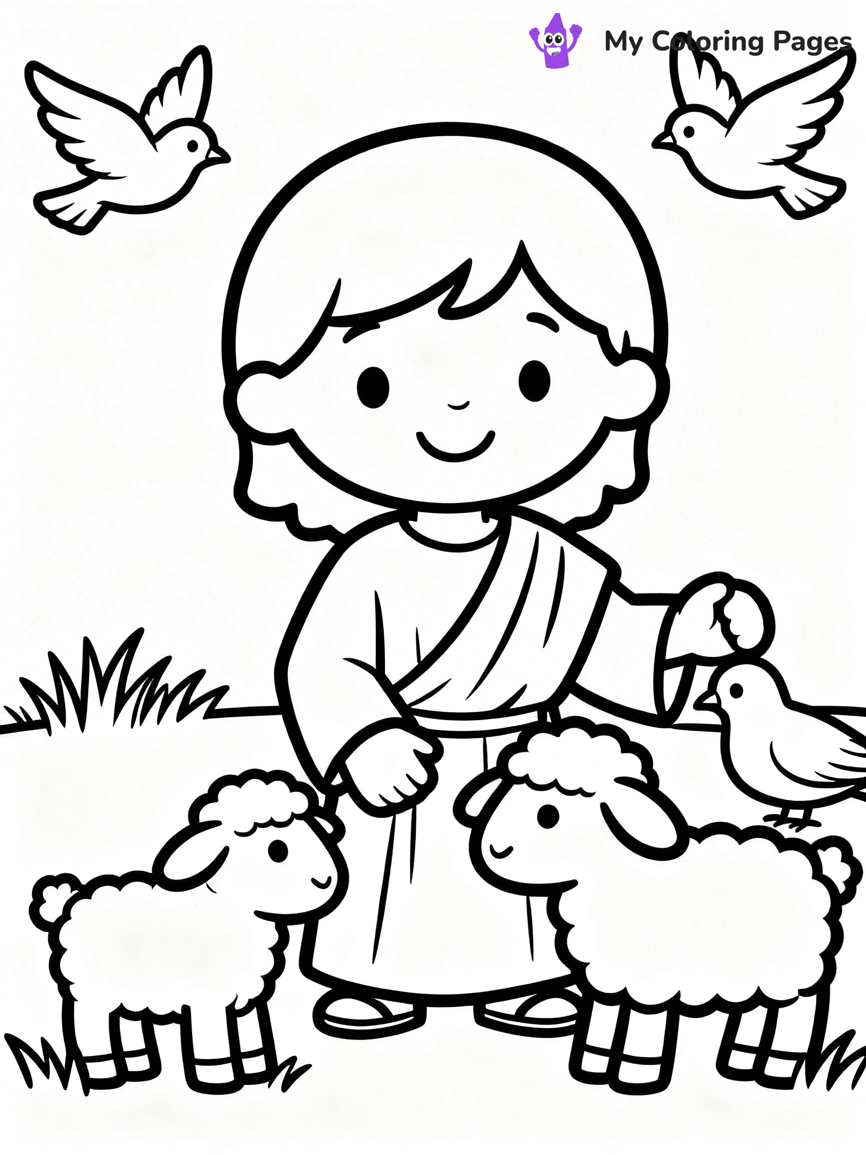 Mary And Jesus Coloring Pages - 44