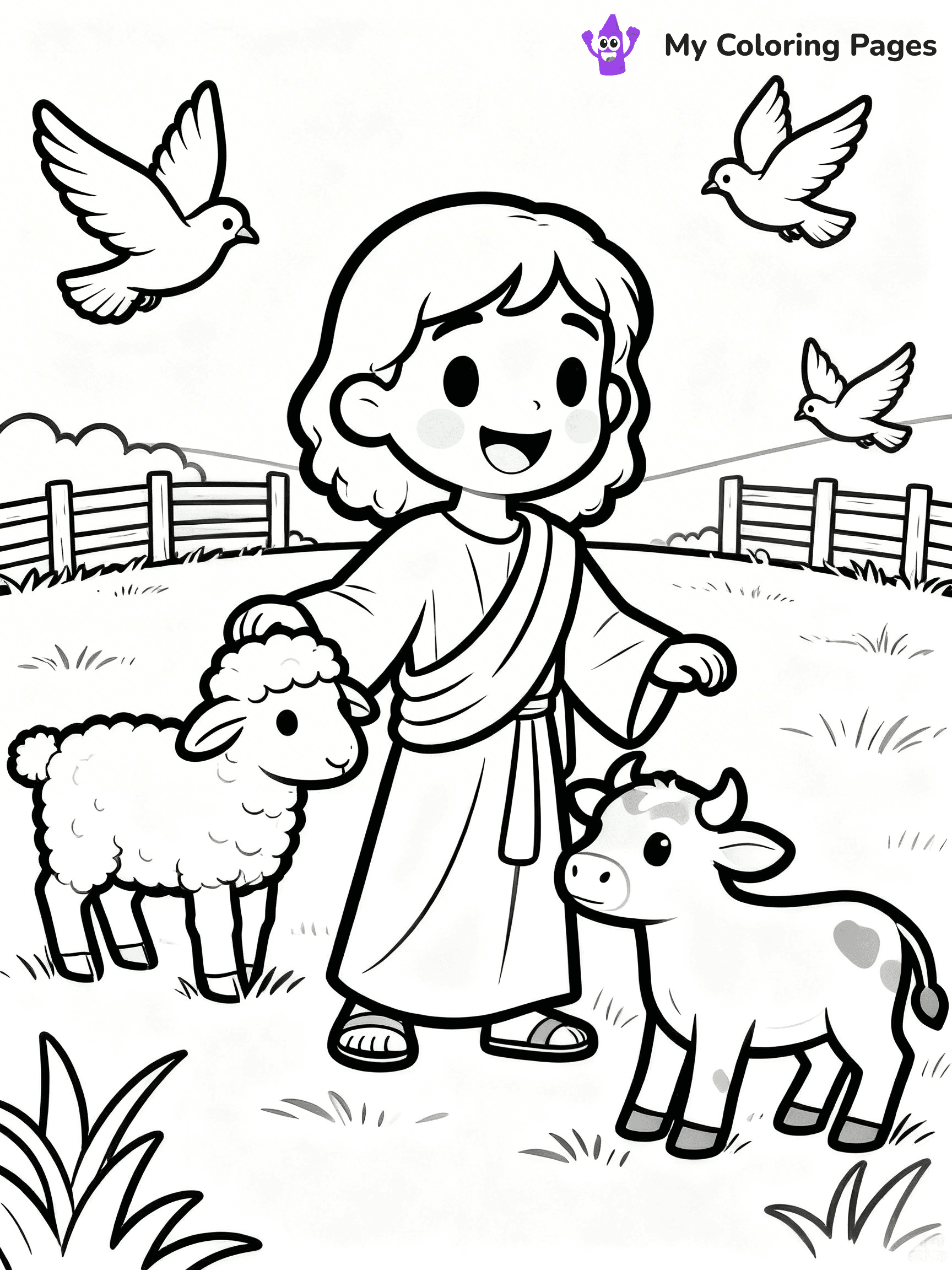 Mary And Jesus Coloring Pages - 43