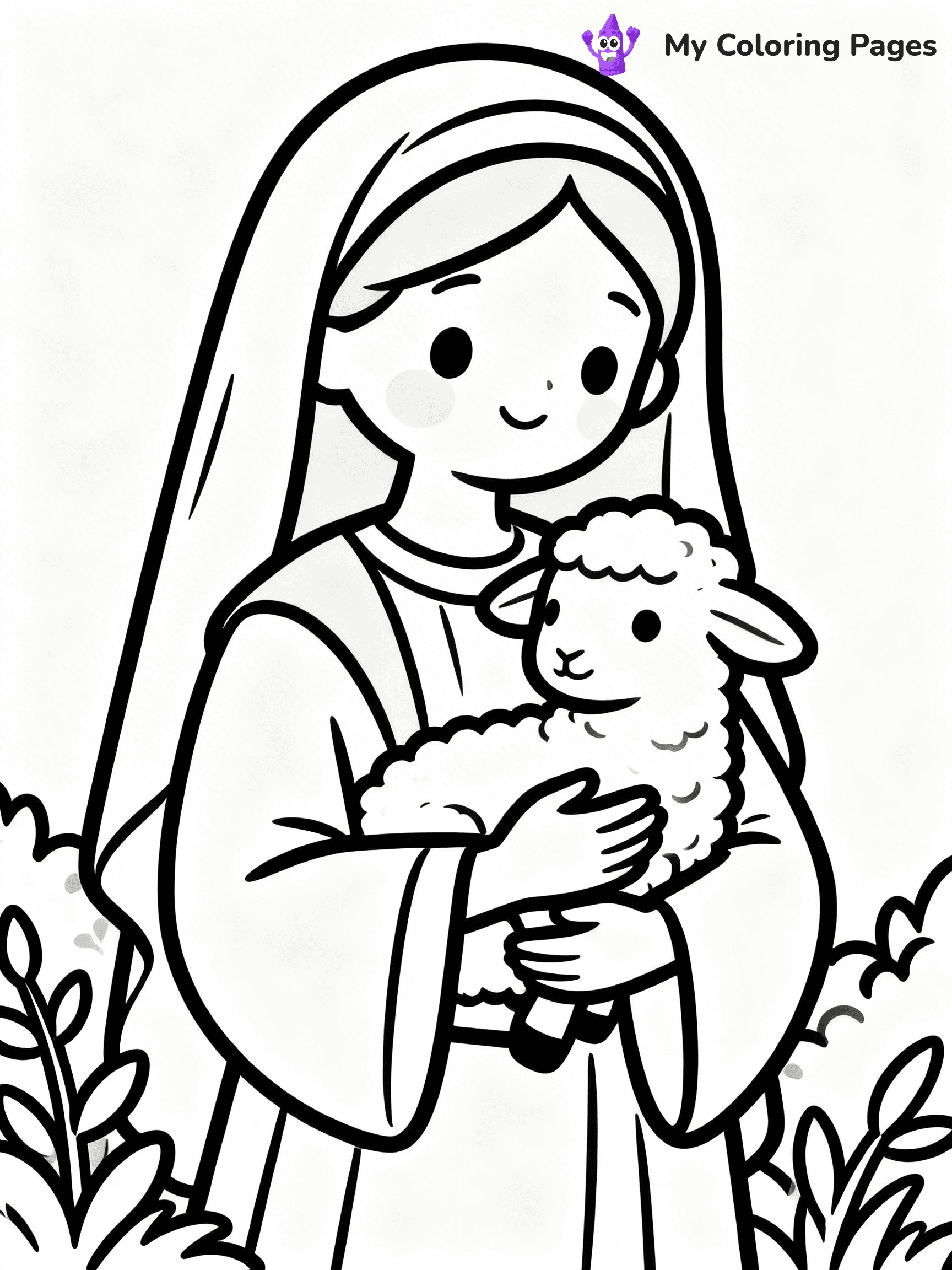 Mary And Jesus Coloring Pages - 42