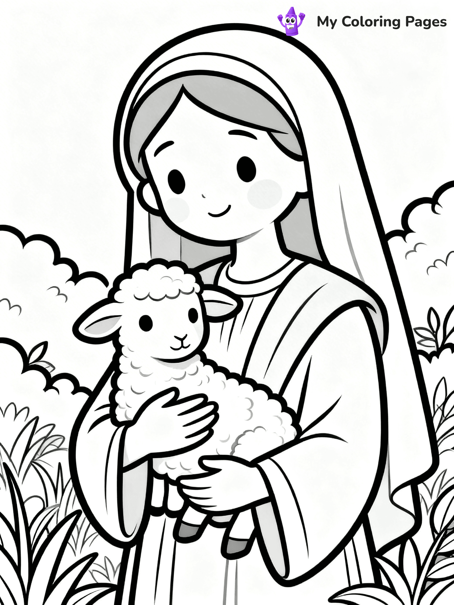 Mary And Jesus Coloring Pages - 41