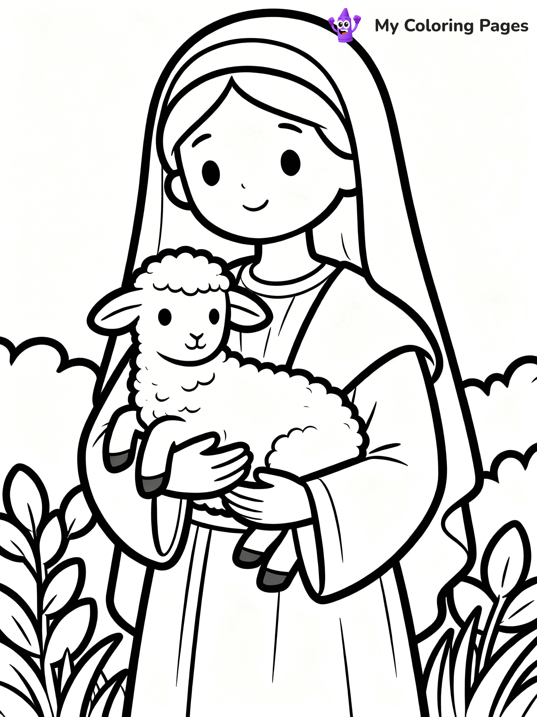 Mary And Jesus Coloring Pages - 40