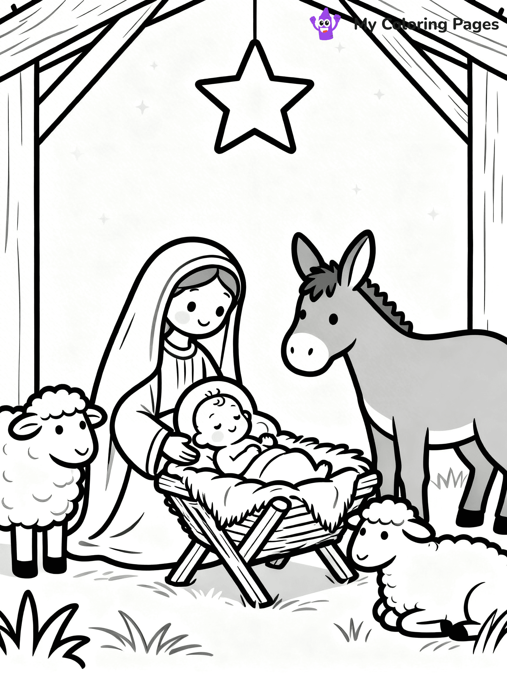 Mary And Jesus Coloring Pages - 36