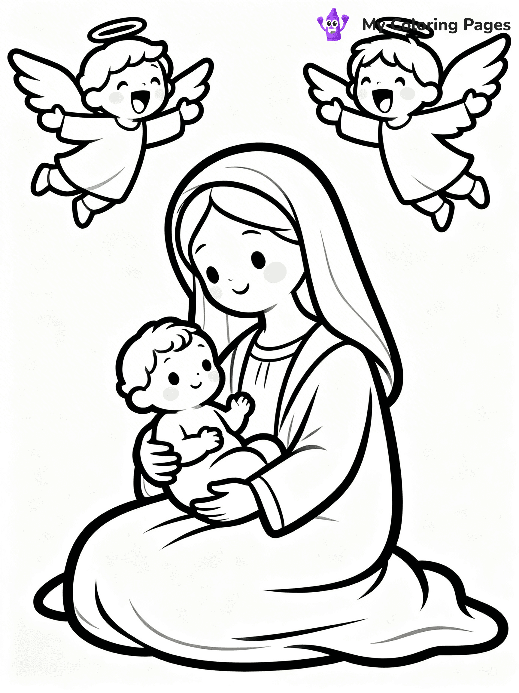 Mary And Jesus Coloring Pages - 30