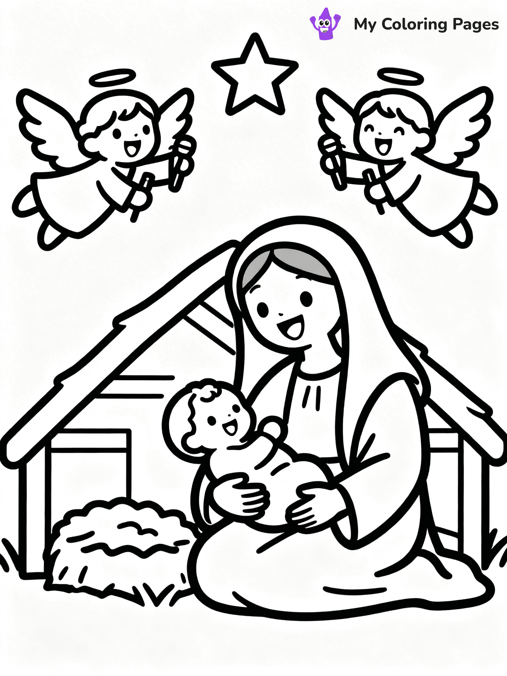 Mary And Jesus Coloring Pages - 28