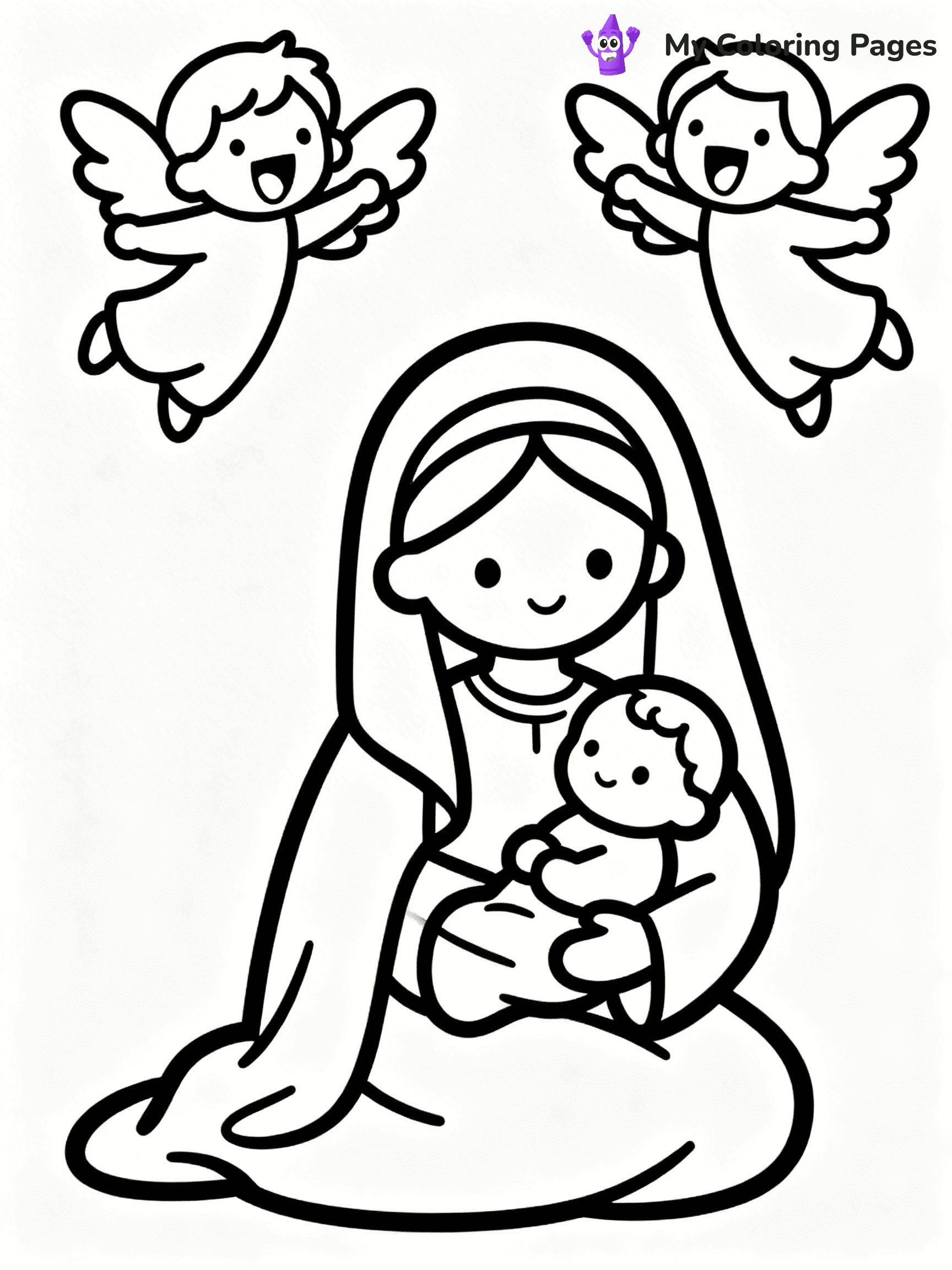 Mary And Jesus Coloring Pages - 27