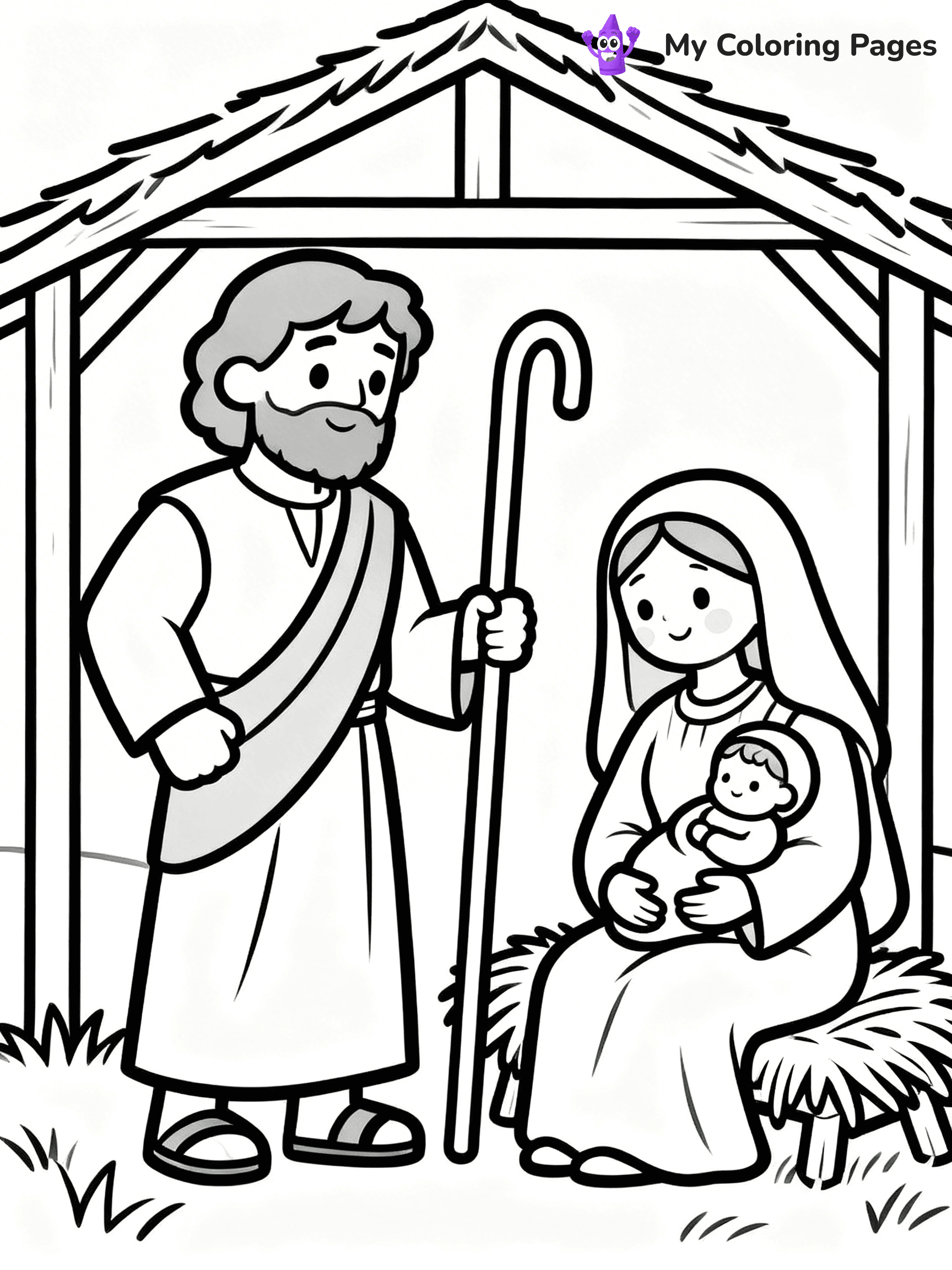 Mary And Jesus Coloring Pages - 23