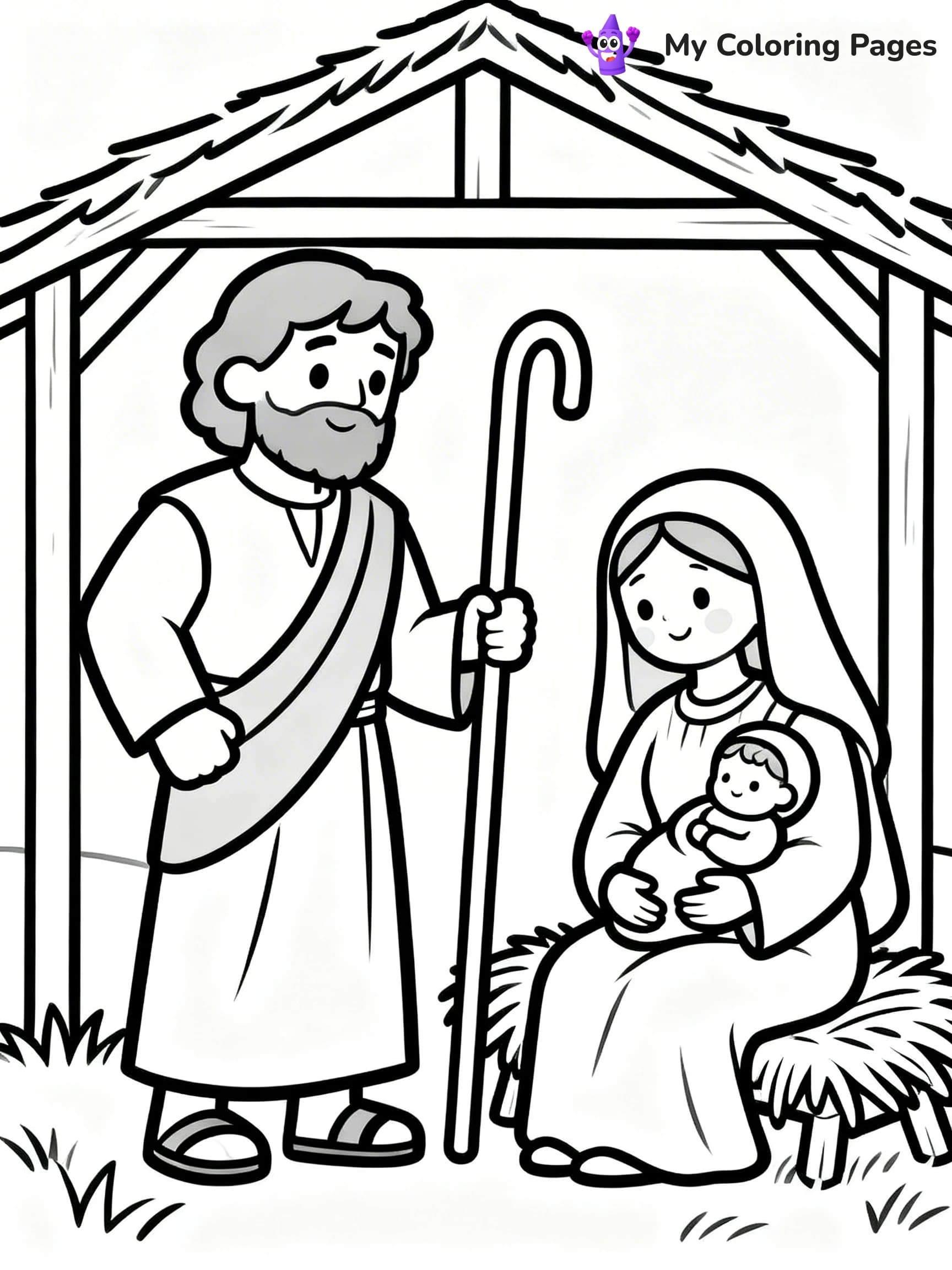 Mary And Jesus Coloring Pages - 23