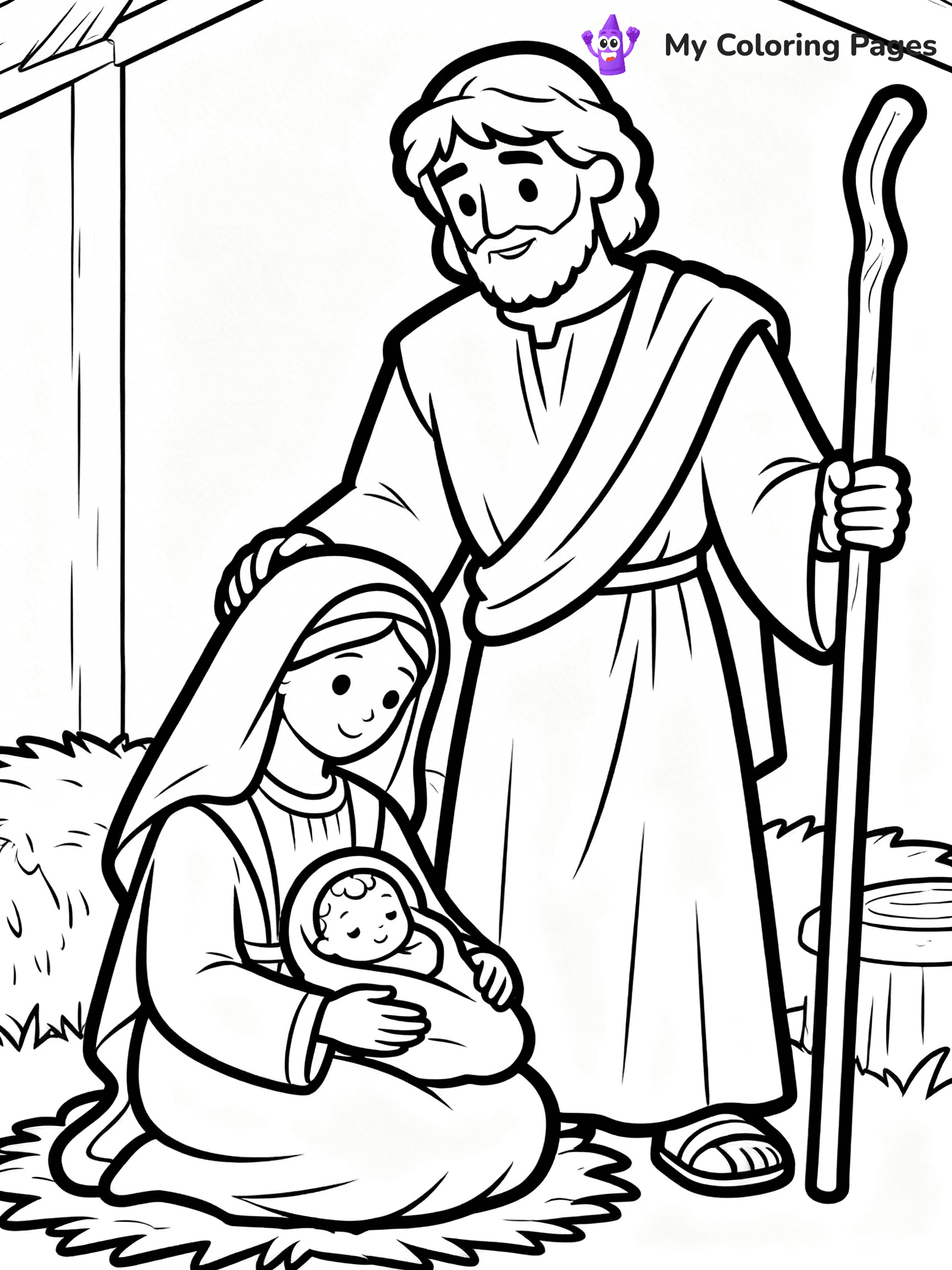 Mary And Jesus Coloring Pages - 22