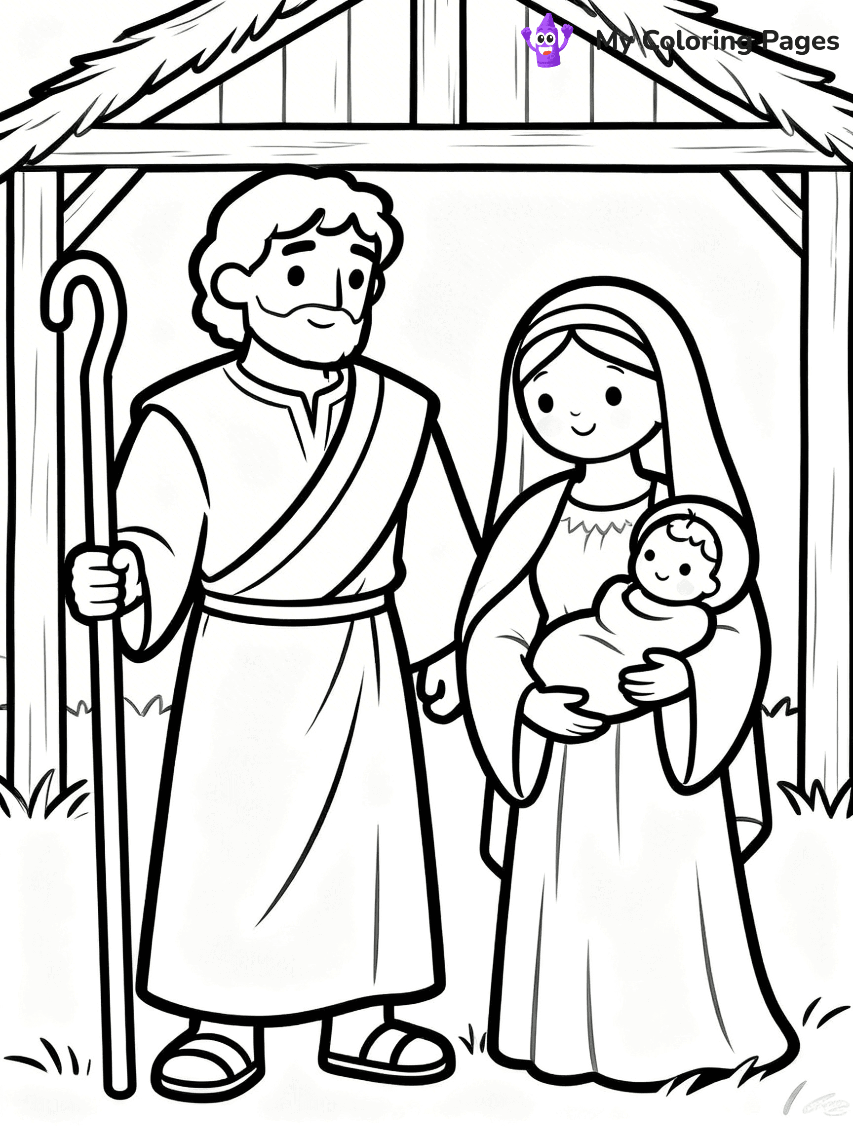 Mary And Jesus Coloring Pages - 19
