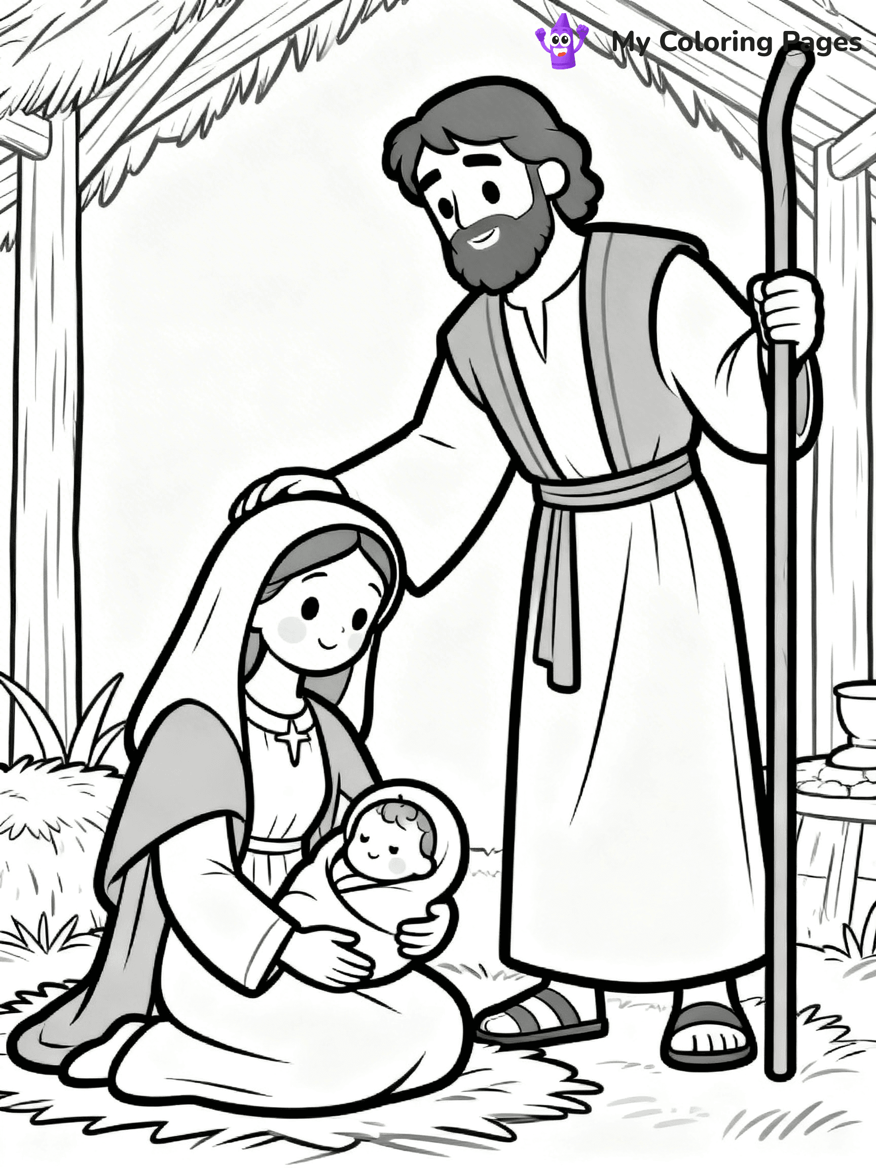 Mary And Jesus Coloring Pages - 18