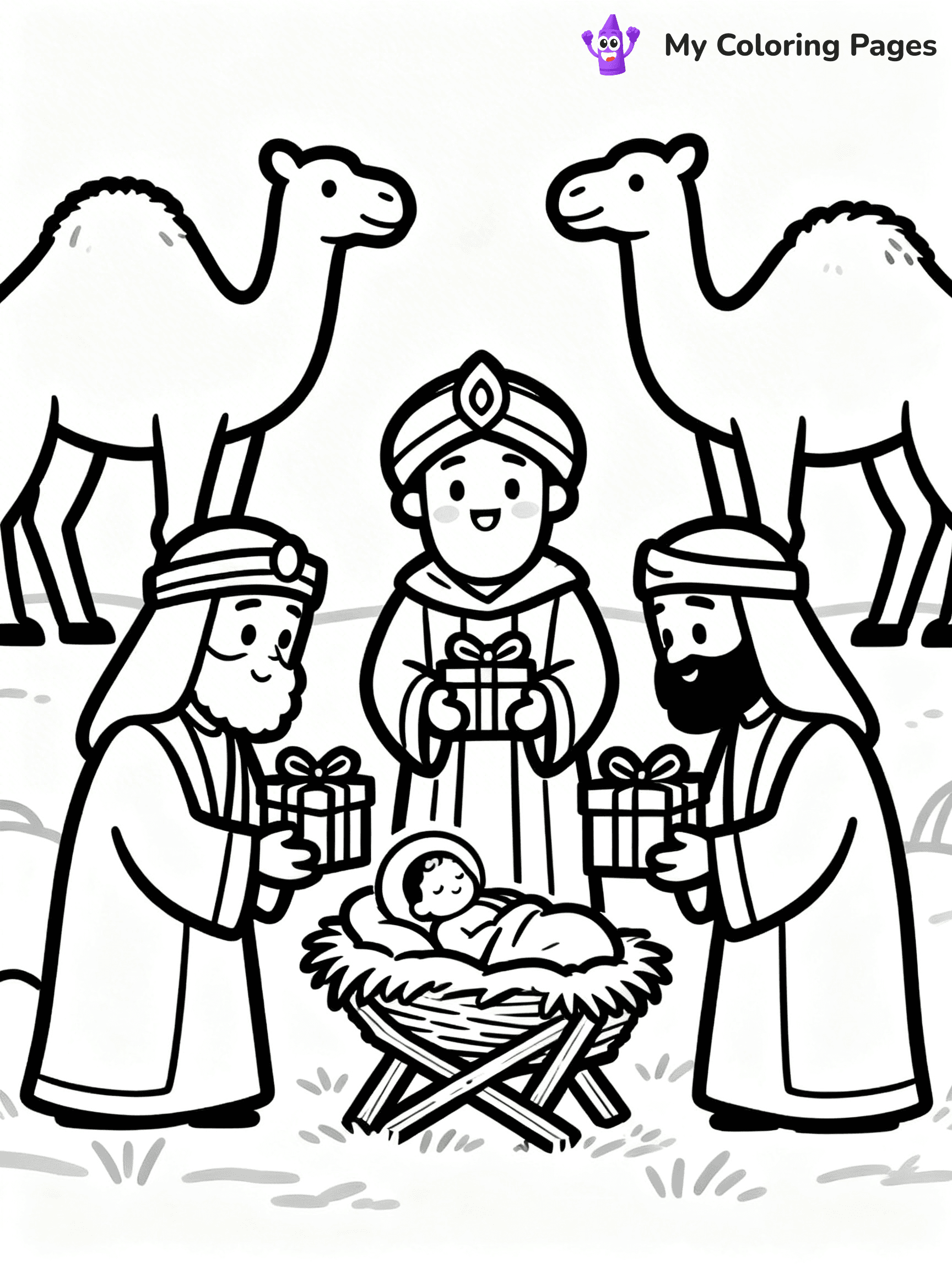 Mary And Jesus Coloring Pages - 3