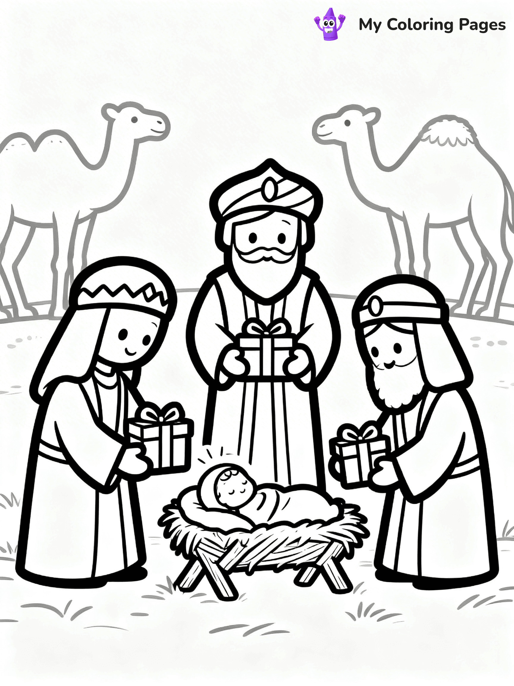 Mary And Jesus Coloring Pages - 1