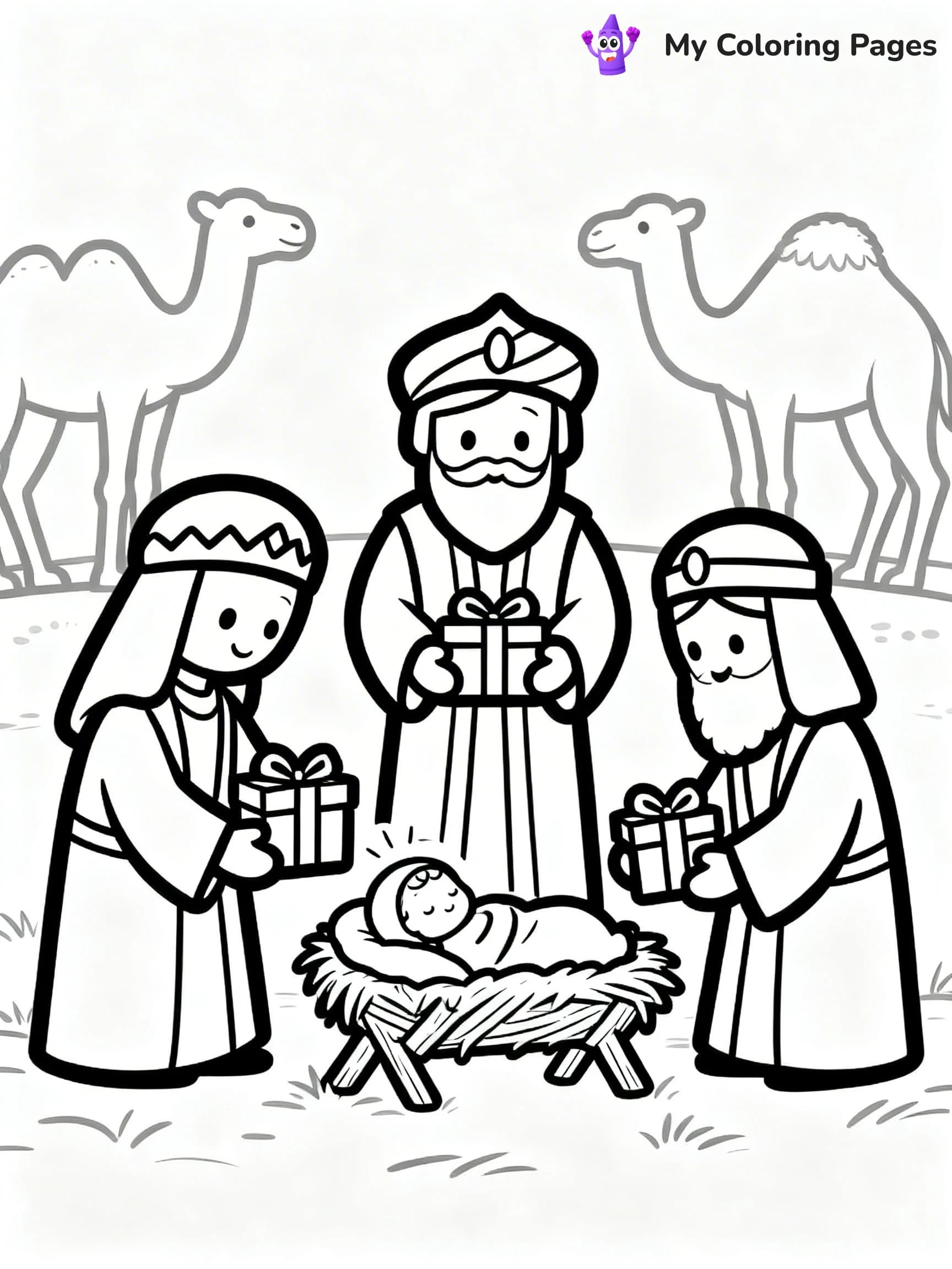 Mary And Jesus Coloring Pages - 1