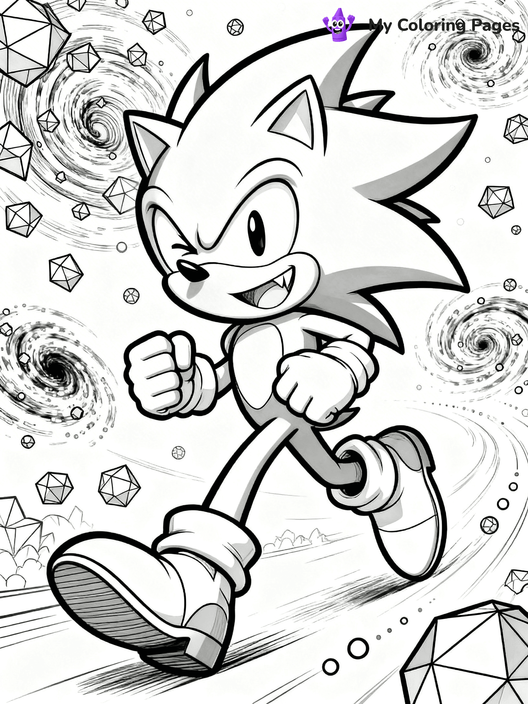 Hyper Sonic Coloring Pages - 24