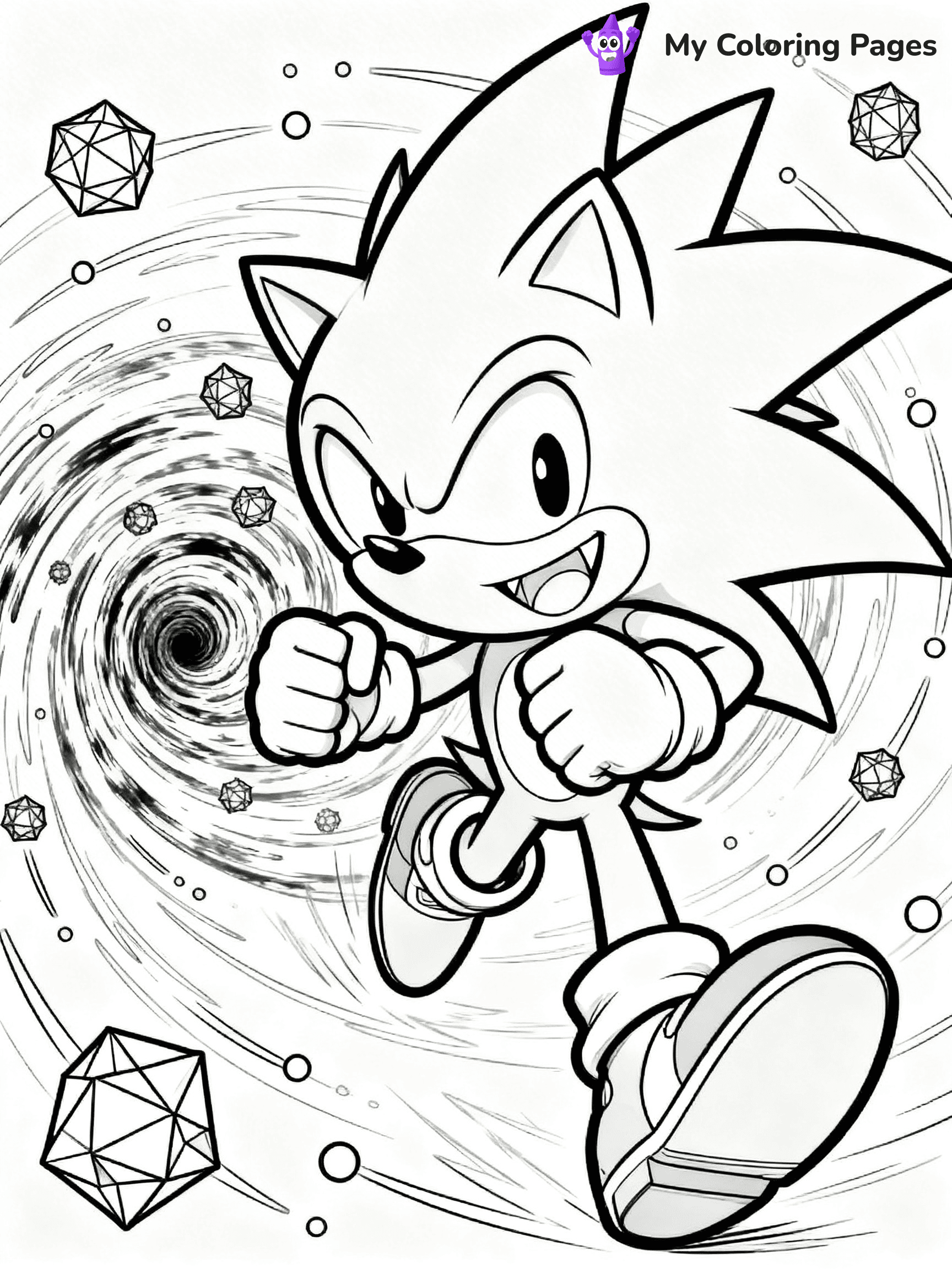 Hyper Sonic Coloring Pages - 23