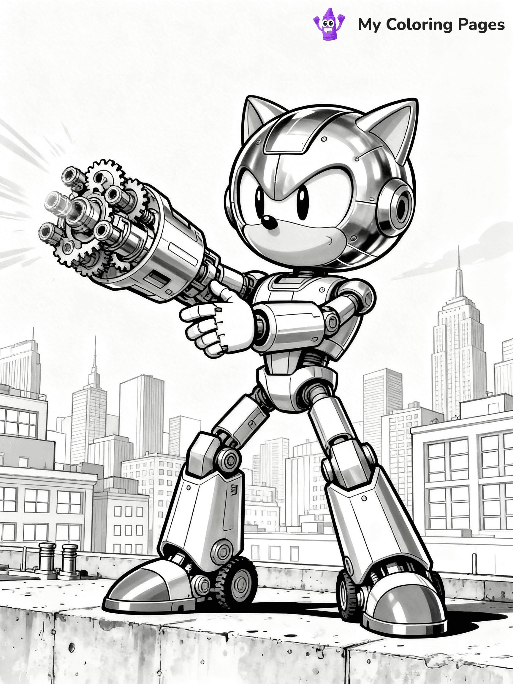 Hyper Sonic Coloring Pages - 12