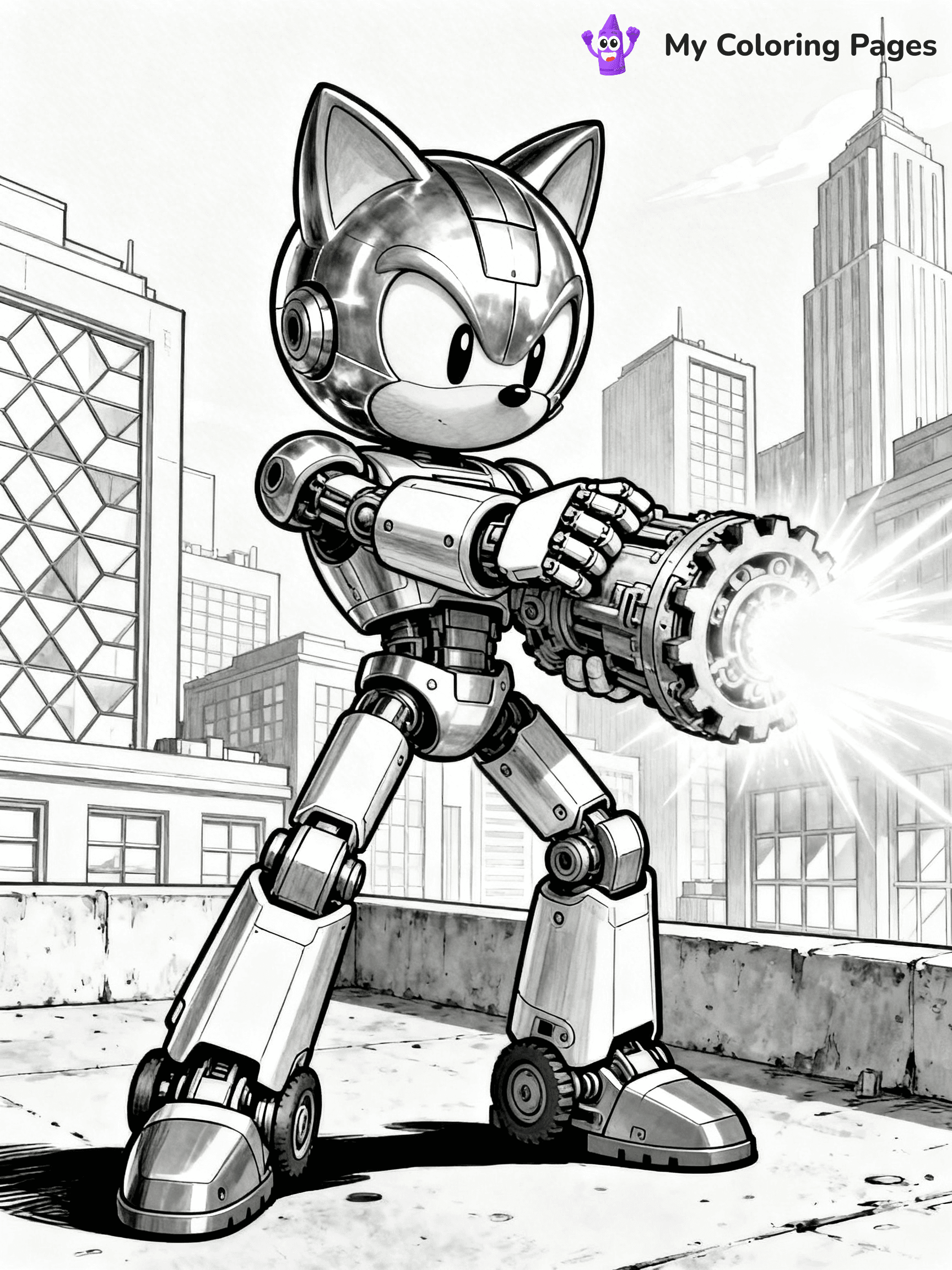 Hyper Sonic Coloring Pages - 11