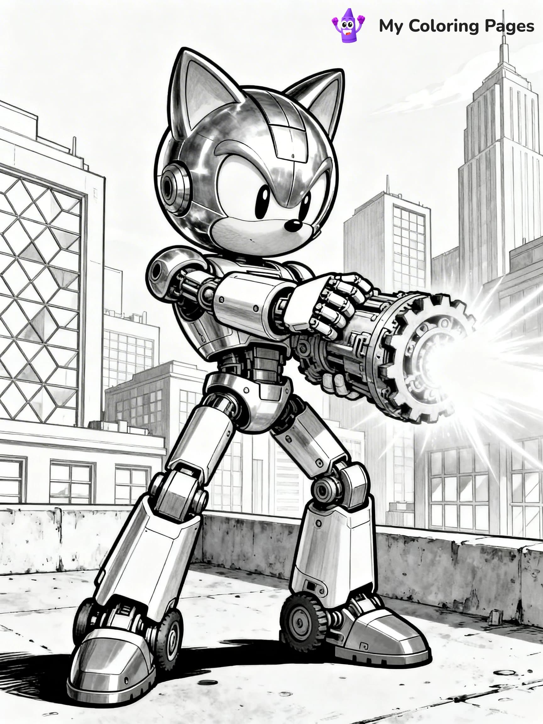 Hyper Sonic Coloring Pages - 17
