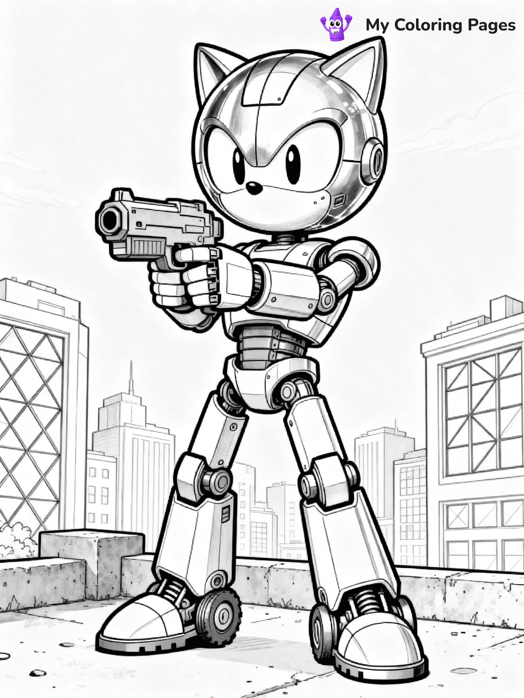 Hyper Sonic Coloring Pages - 10