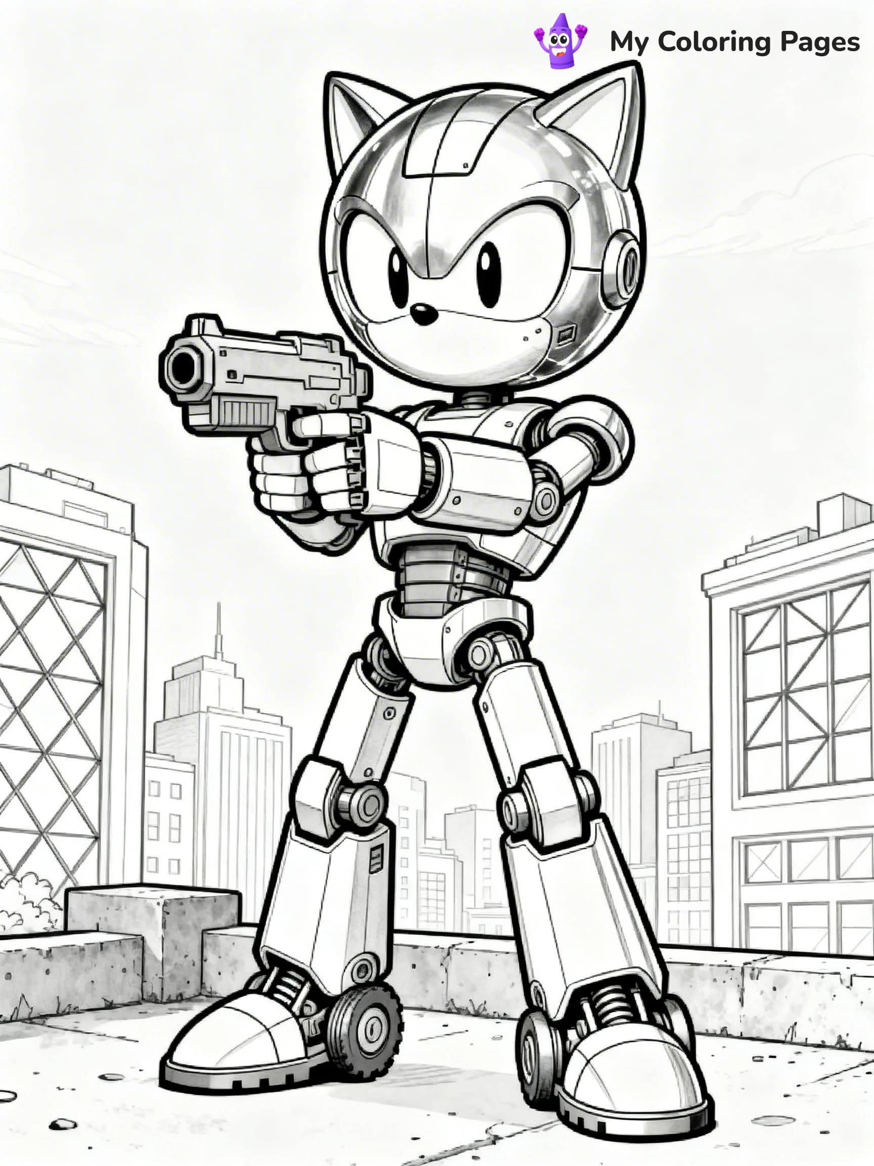 Hyper Sonic Coloring Pages - 16