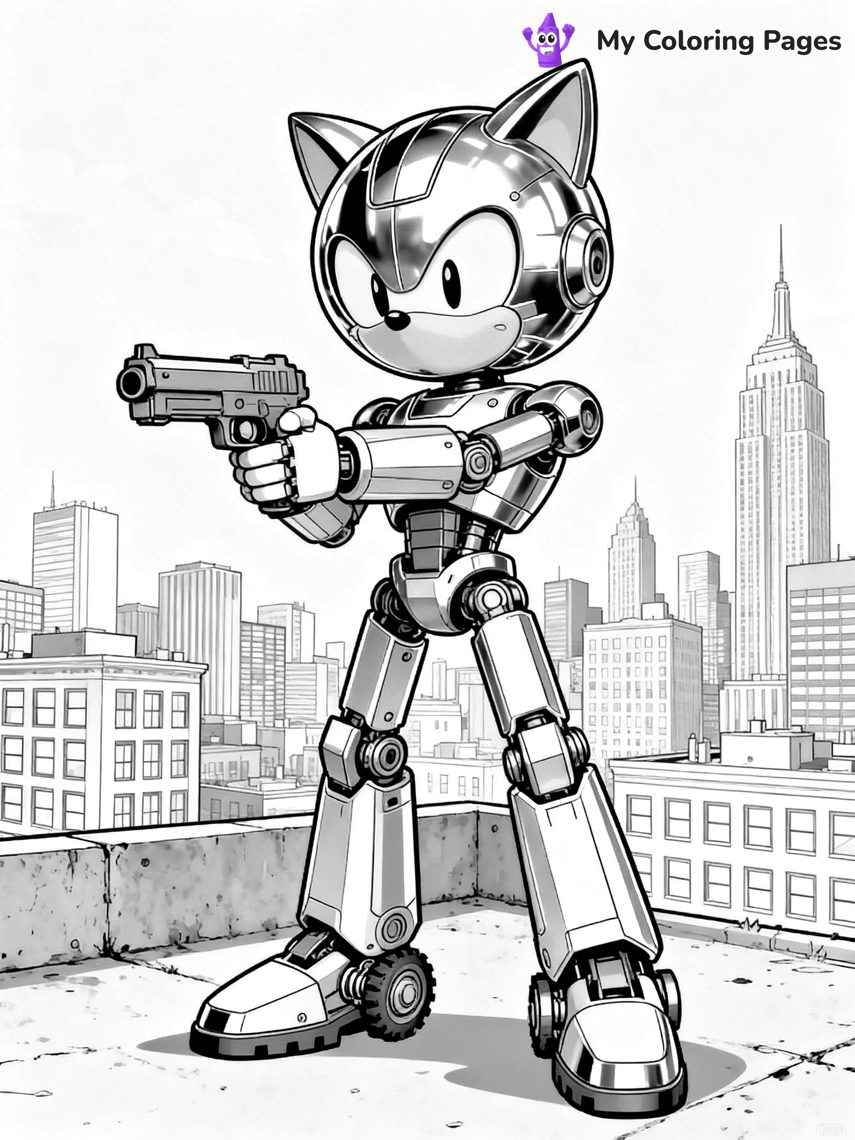 Hyper Sonic Coloring Pages - 6