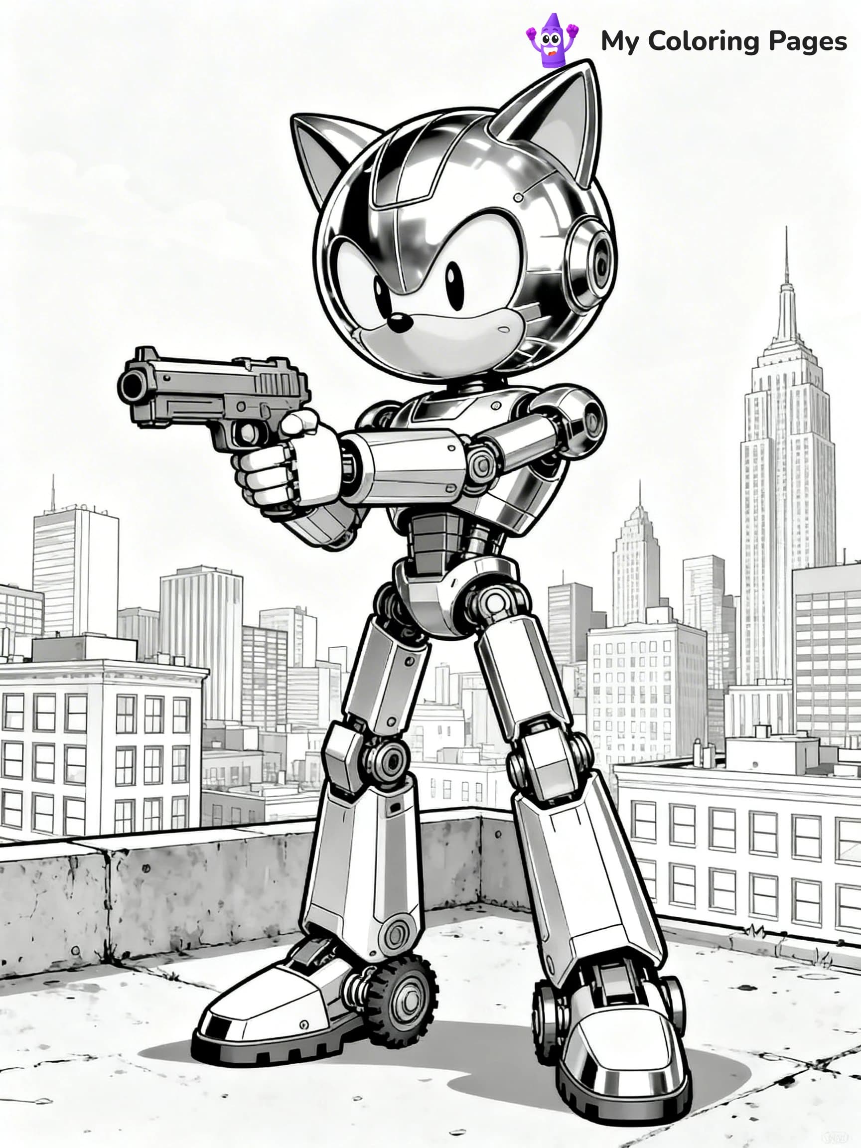 Hyper Sonic Coloring Pages - 12