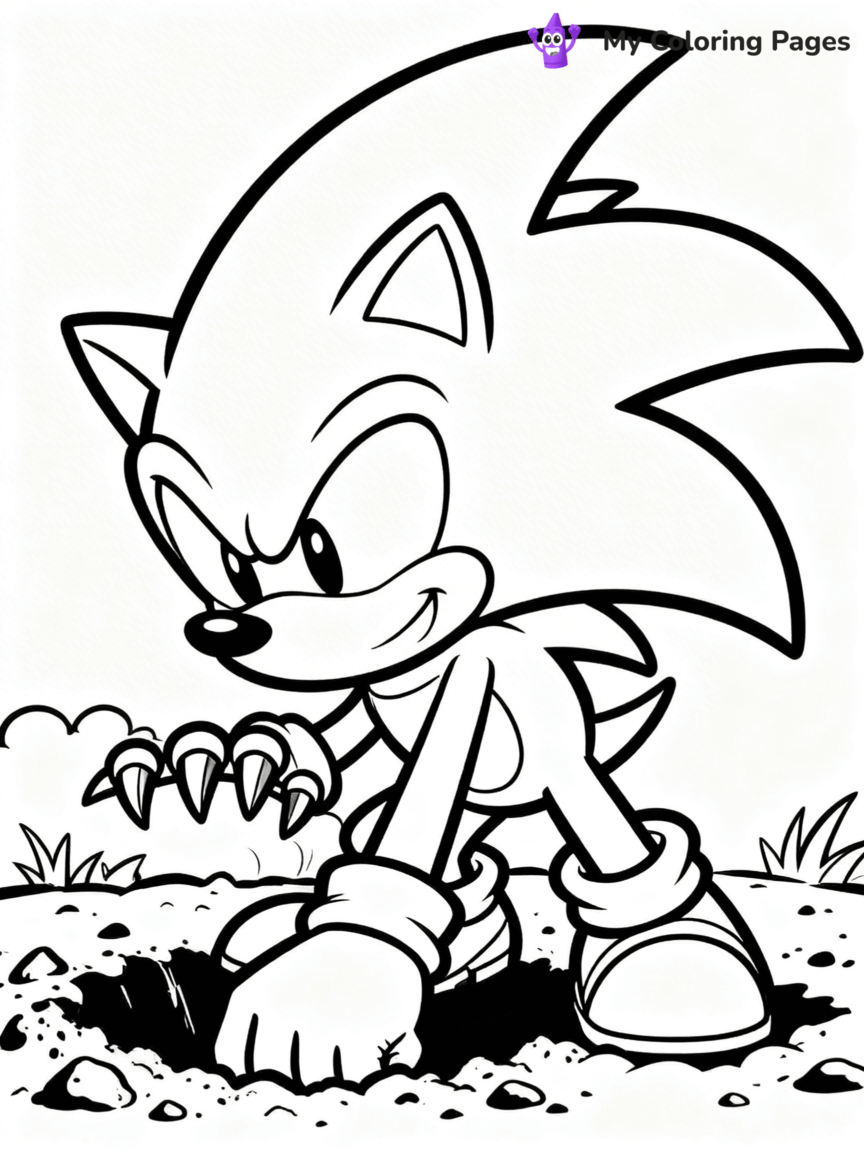 Hyper Sonic Coloring Pages - 5