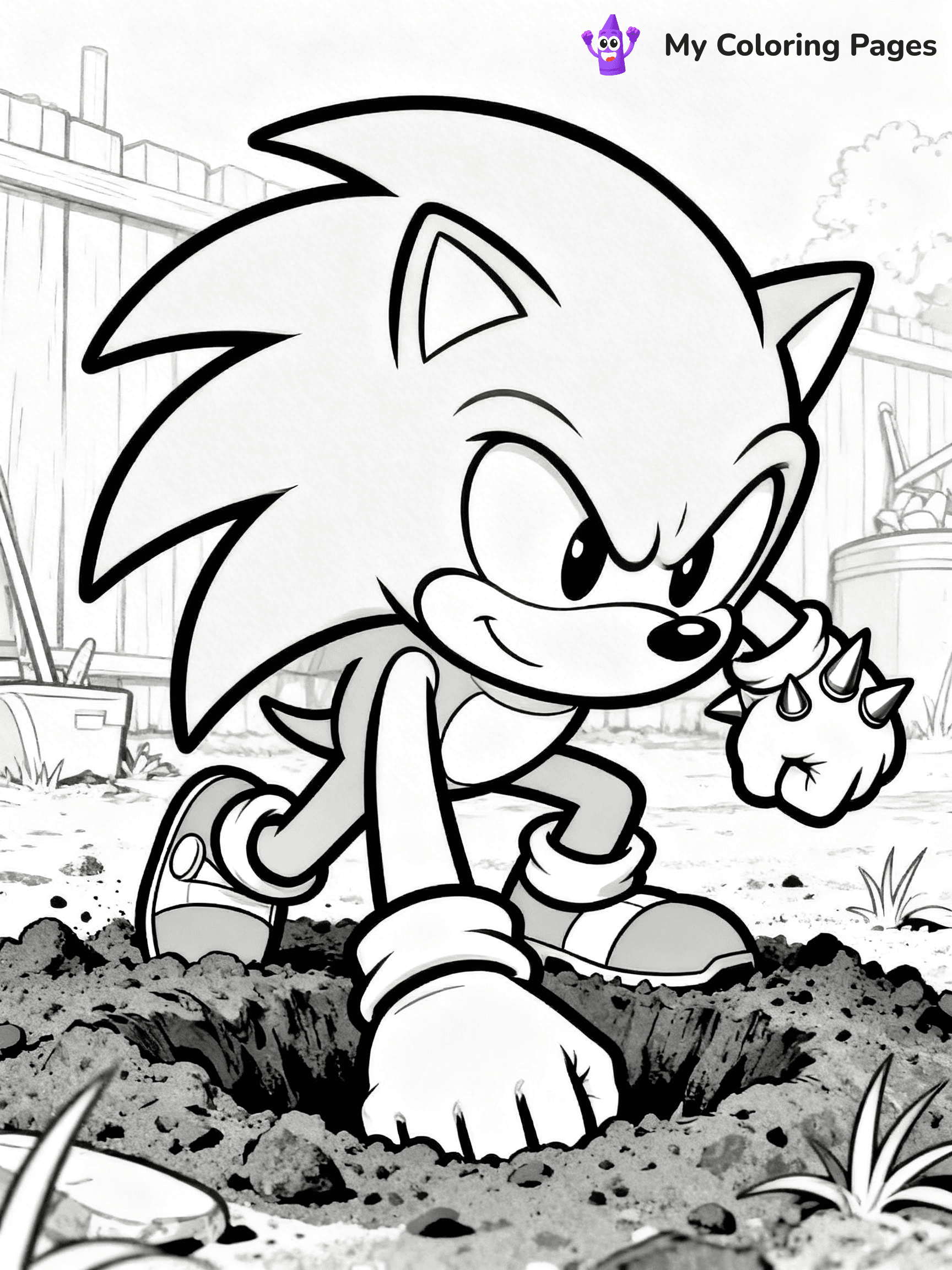 Hyper Sonic Coloring Pages - 4
