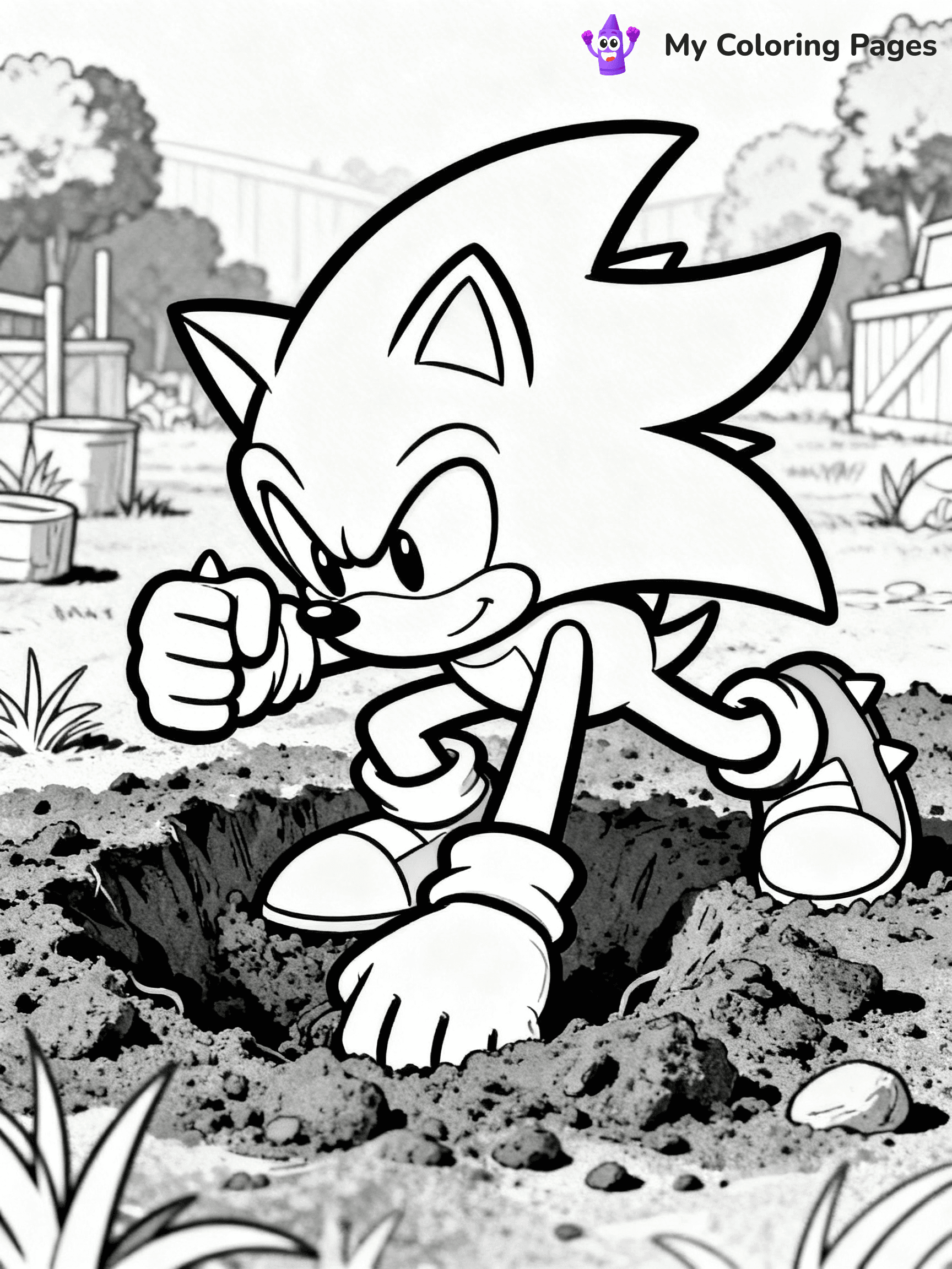 Hyper Sonic Coloring Pages - 3