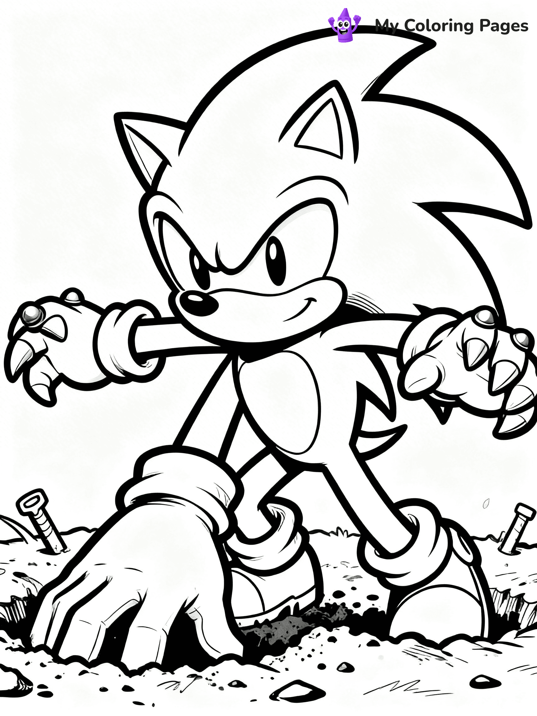 Hyper Sonic Coloring Pages - 2